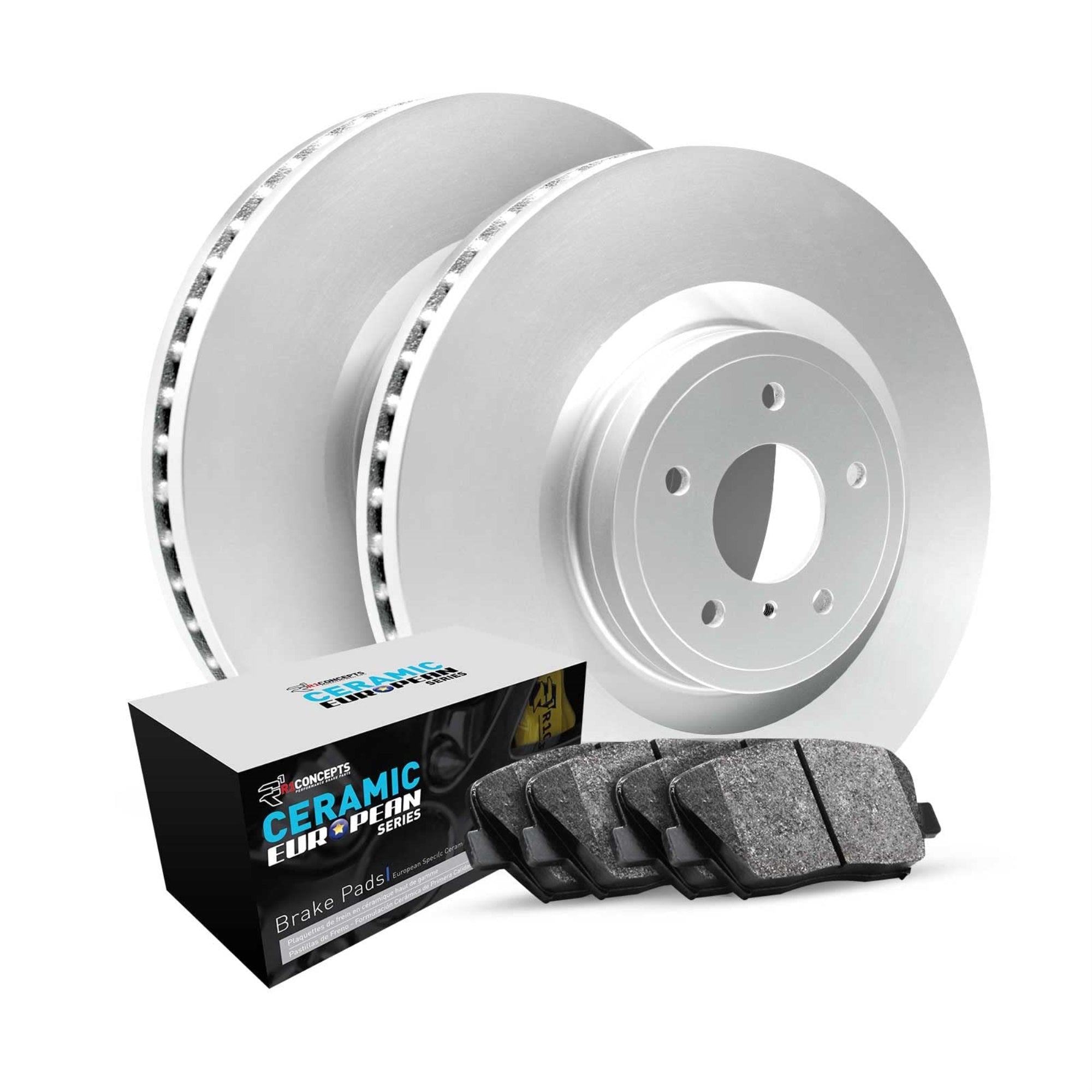 R1 Concepts Carbon Coated Disc Brake Rotor Set With Euro Ceramic Pads Wdtn1-74028