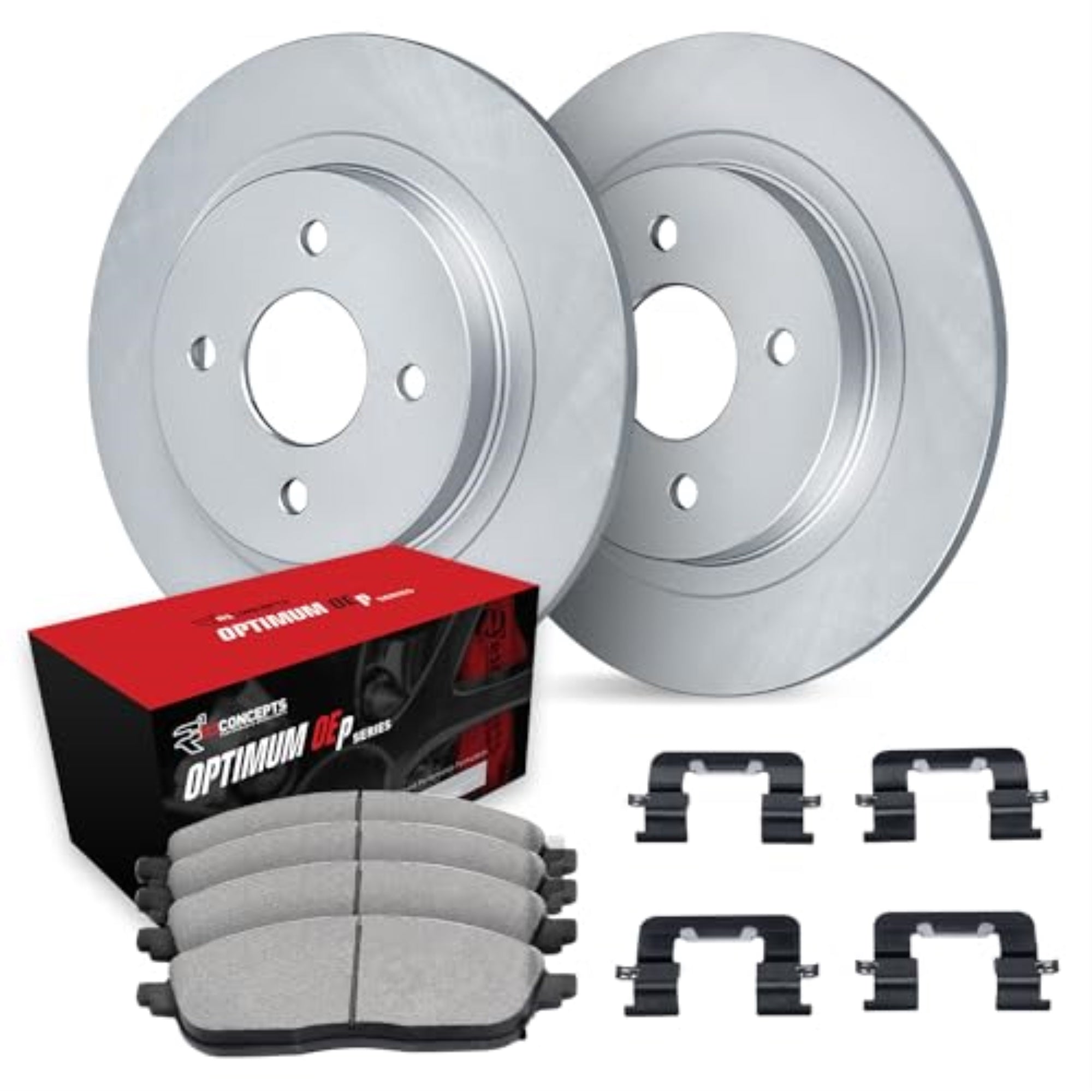 R1 Concepts Carbon Coated Disc Brake Rotor Set with Optimum Oe Pads and Hardware WDUH1-99248