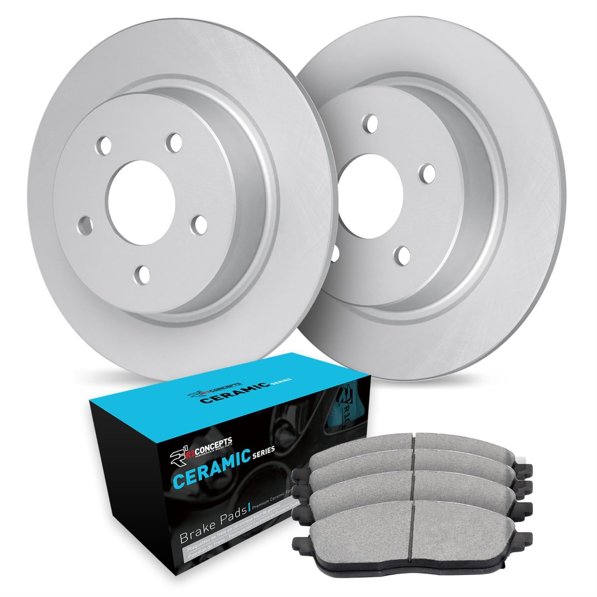 R1 Concepts Carbon Coated Disc Brake Rotor Set with Ceramic Pads WDWN1-03049