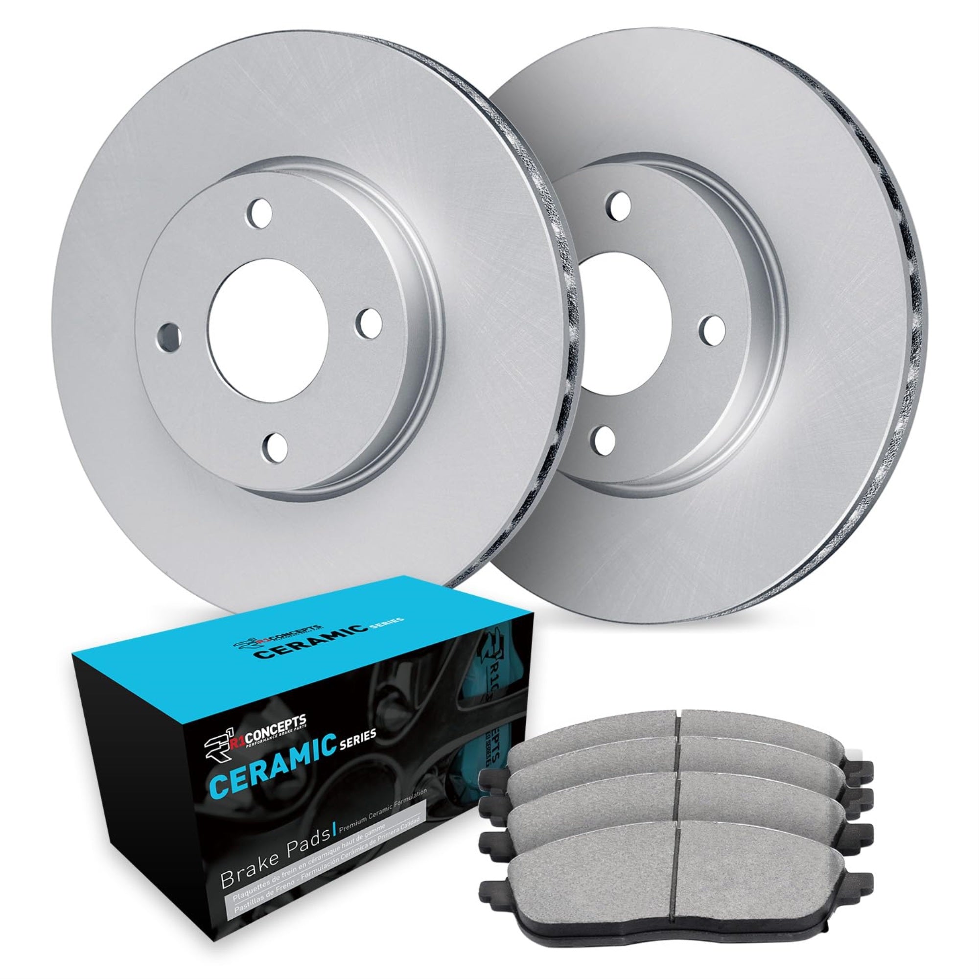 R1 Concepts Carbon Coated Disc Brake Rotor Set with Ceramic Pads WDWN1-47002