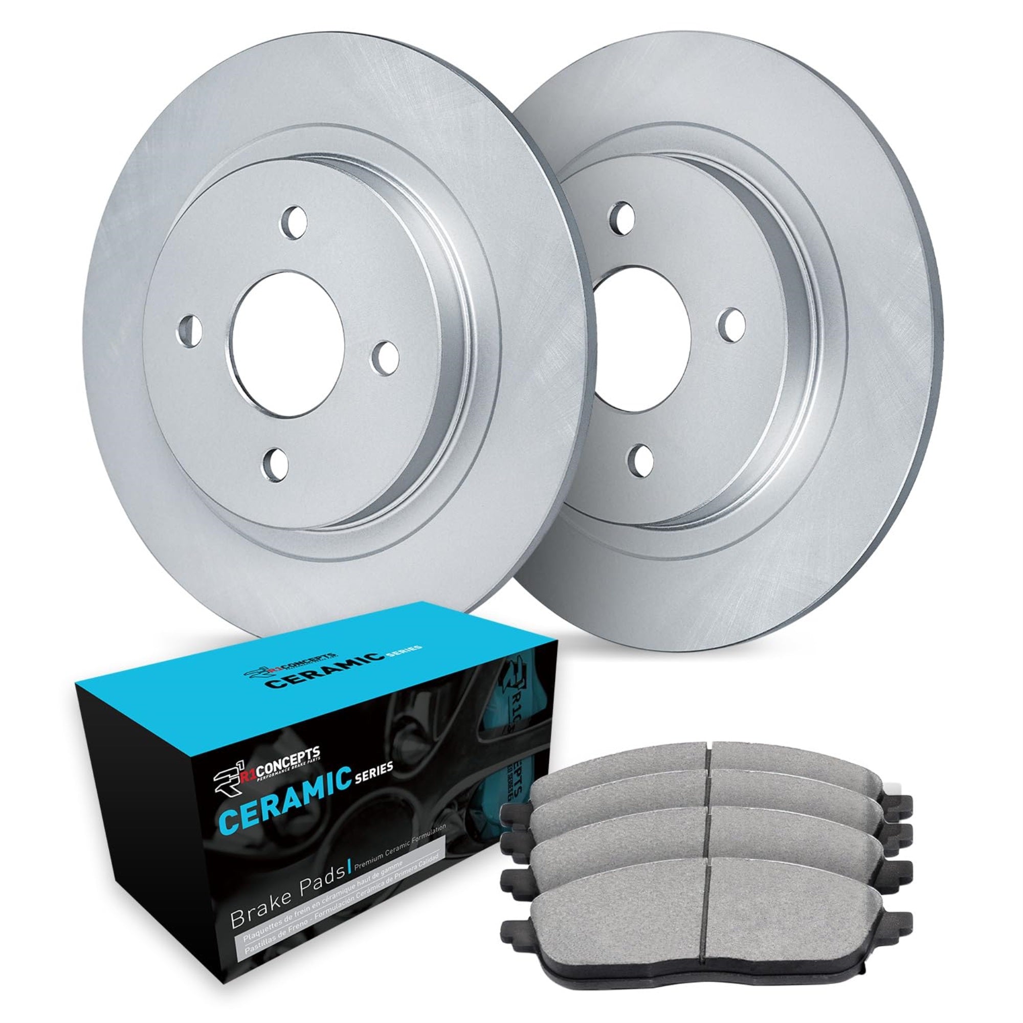 R1 Concepts Carbon Coated Disc Brake Rotor Set with Ceramic Pads WDWN1-59006