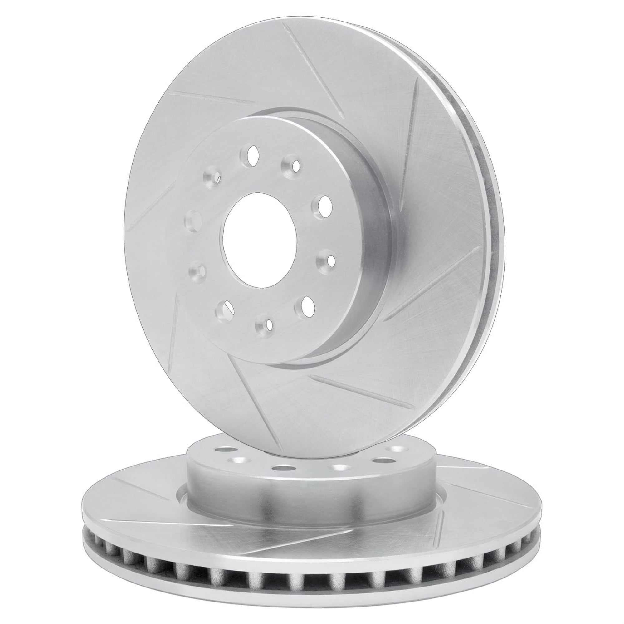 R1 Concepts Slotted Silver Disc Brake Rotor Set