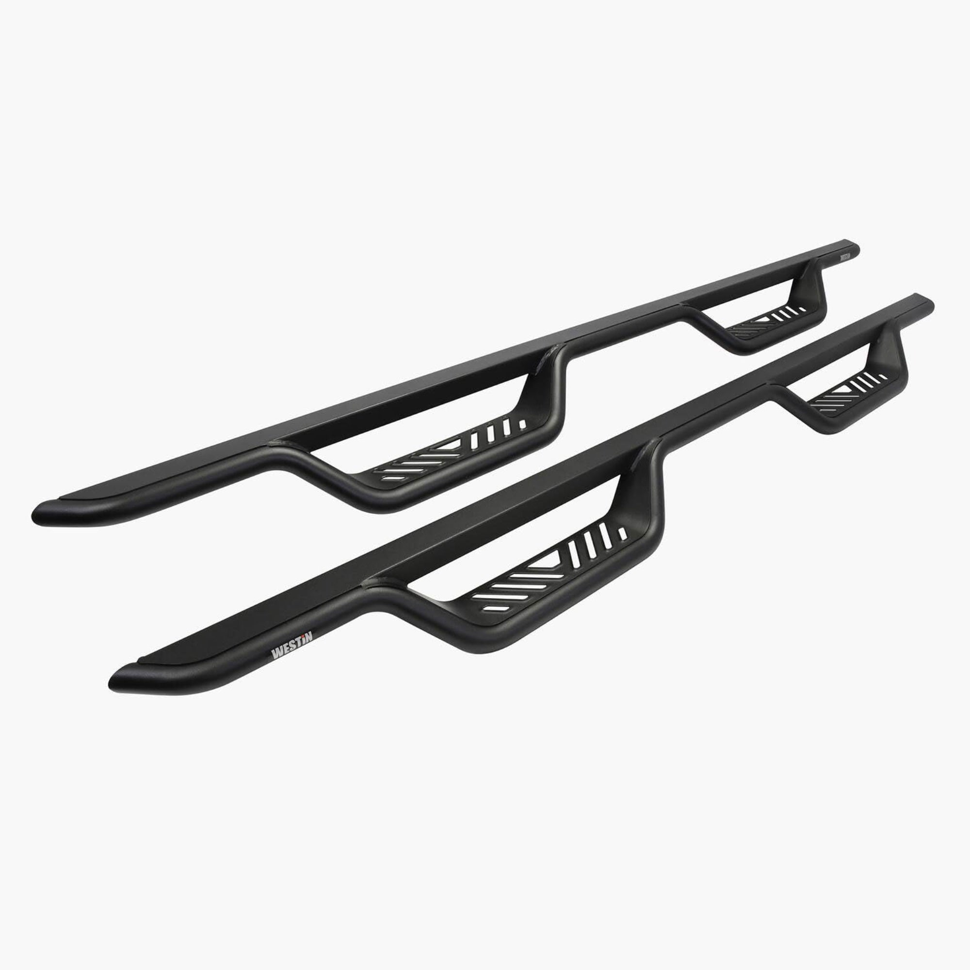 Westin 20-11955 Outlaw Drop Nerf Step Bars Fits 2004-2013 Silverado Sierra 1500 2001-2019 2500 3500 Crew Cab (Body Mount) Textured Black 1 Pair