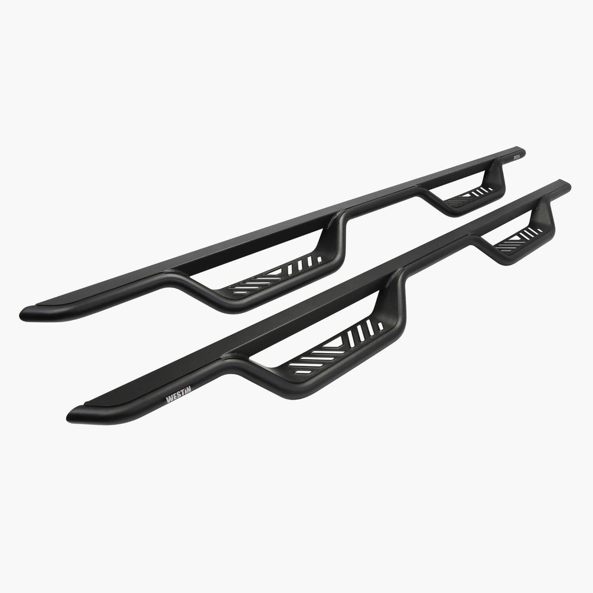 Westin 20-11955 Outlaw Drop Nerf Step Bars Fits 2004-2013 Silverado Sierra 1500 2001-2019 2500 3500 Crew Cab (Body Mount) Textured Black 1 Pair