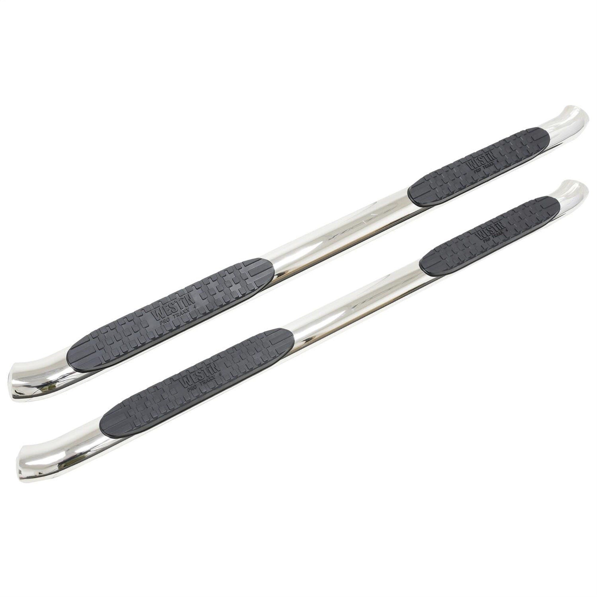 Westin 21-23720 Pro Traxx 4 Oval Nerf Step Bars Fits 2014-2018 Silverado Sierra 1500 Crew Cab 2015-2019 Silverado Sierra 2500 3500 Crew Cab Polished Ss 1 Pair