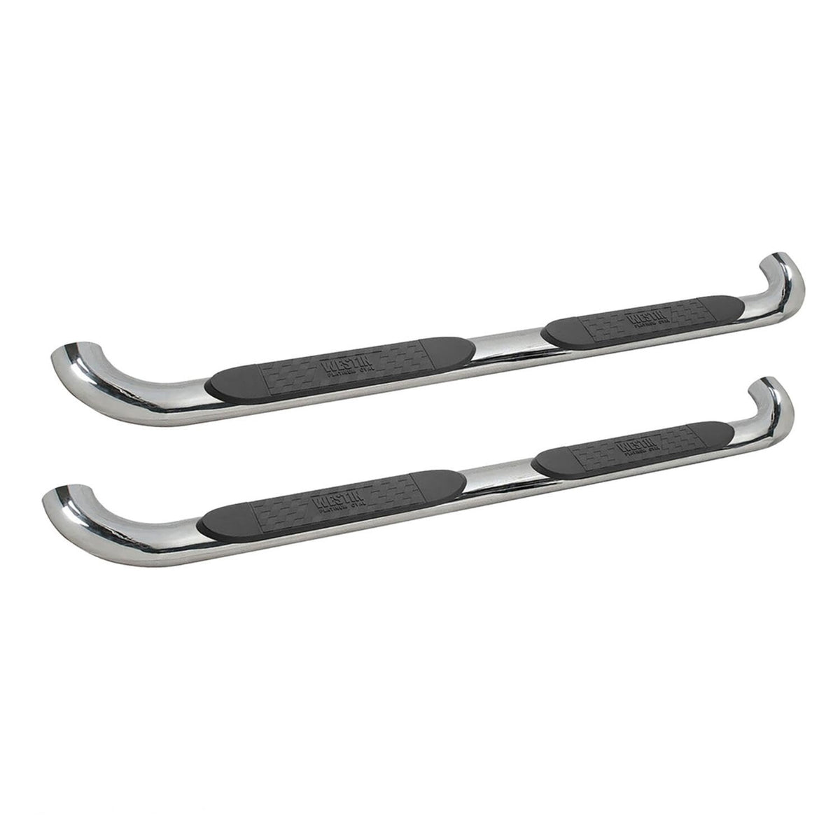 Westin 21-4080 Platinum 4 Oval Nerf Step Bars Fits 2019-2023 Ram 1500 Crew Cab (Excl. Ram 1500 Classic) Polished Ss 1 Pair
