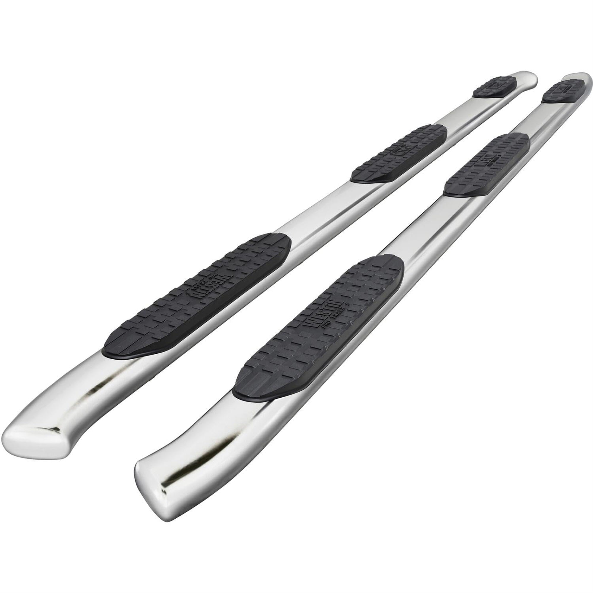 Westin 21-534760 Polished Ss Pro Traxx 5 Oval W2W Nerf Step Bars Fits 2020-2022 Silverado Sierra 2500 3500 Crew Cab (6.5Ft. Bed) 1 Pair