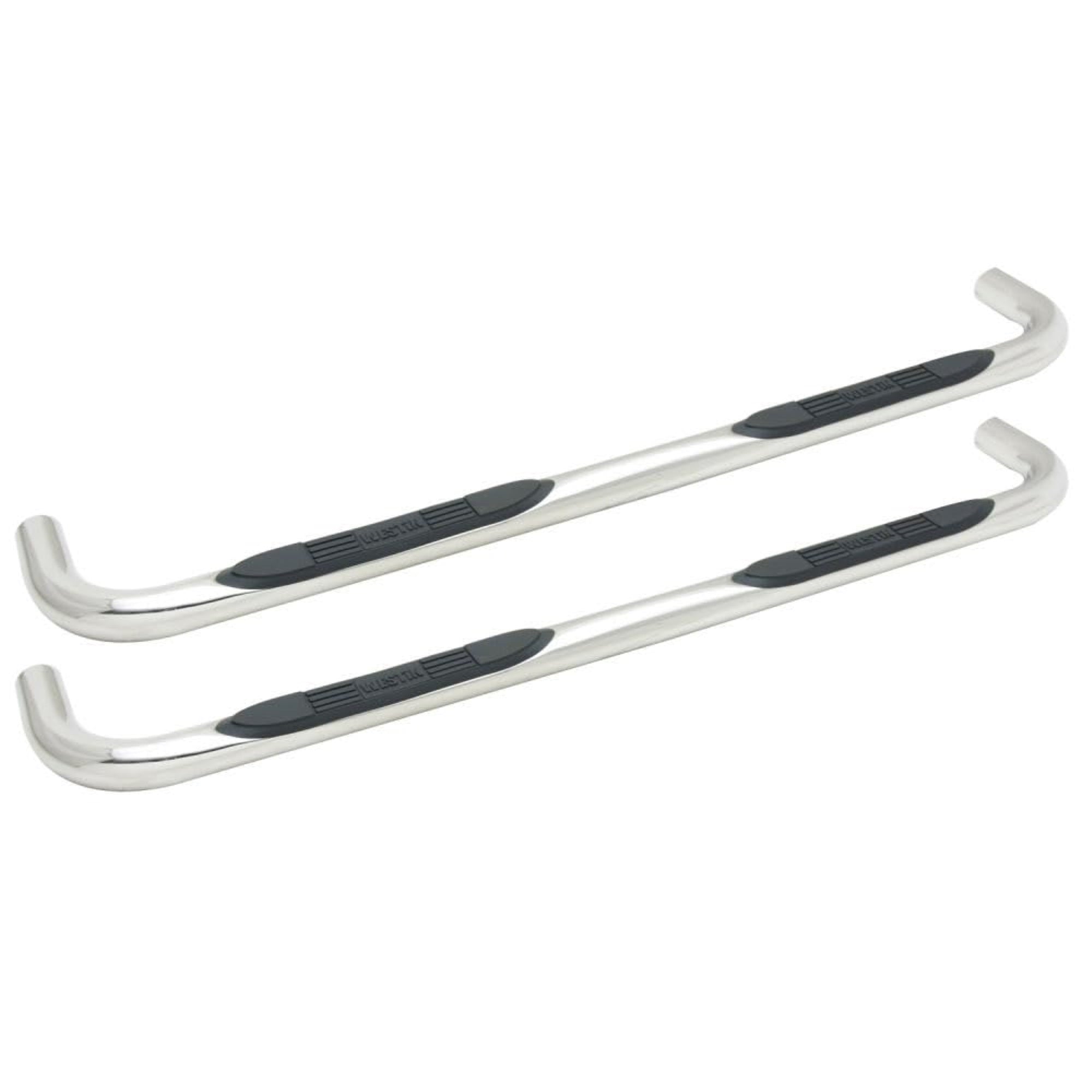 Westin 23-1680 E-Series 3 Nerf Step Bars Fits 1999-2014 Silverado Sierra 1500 1999-2004 2500Ld 2001-2014 2500 3500 Ext. Cab Polished Ss 1 Pair