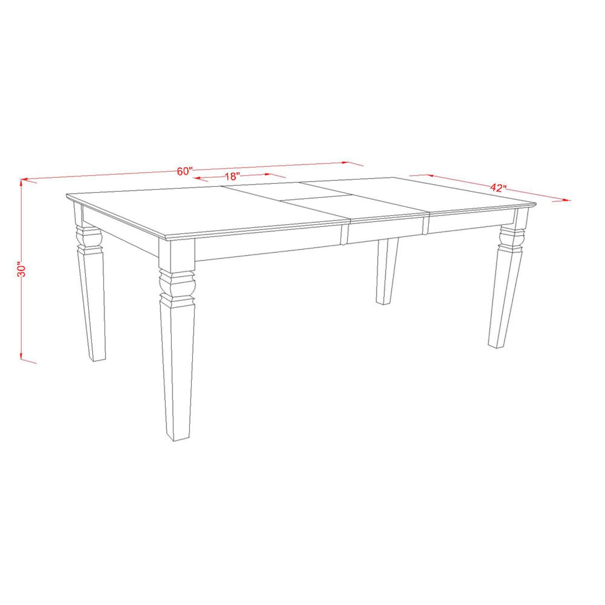 Ergode Weva7-Lwh-C 7-Pc Kitchen Set - 6 Wood Dining Chairs With Linen Fabric Seat And Table - Linen White Finish. Contemporary And Rustic Charm For Dining Room.