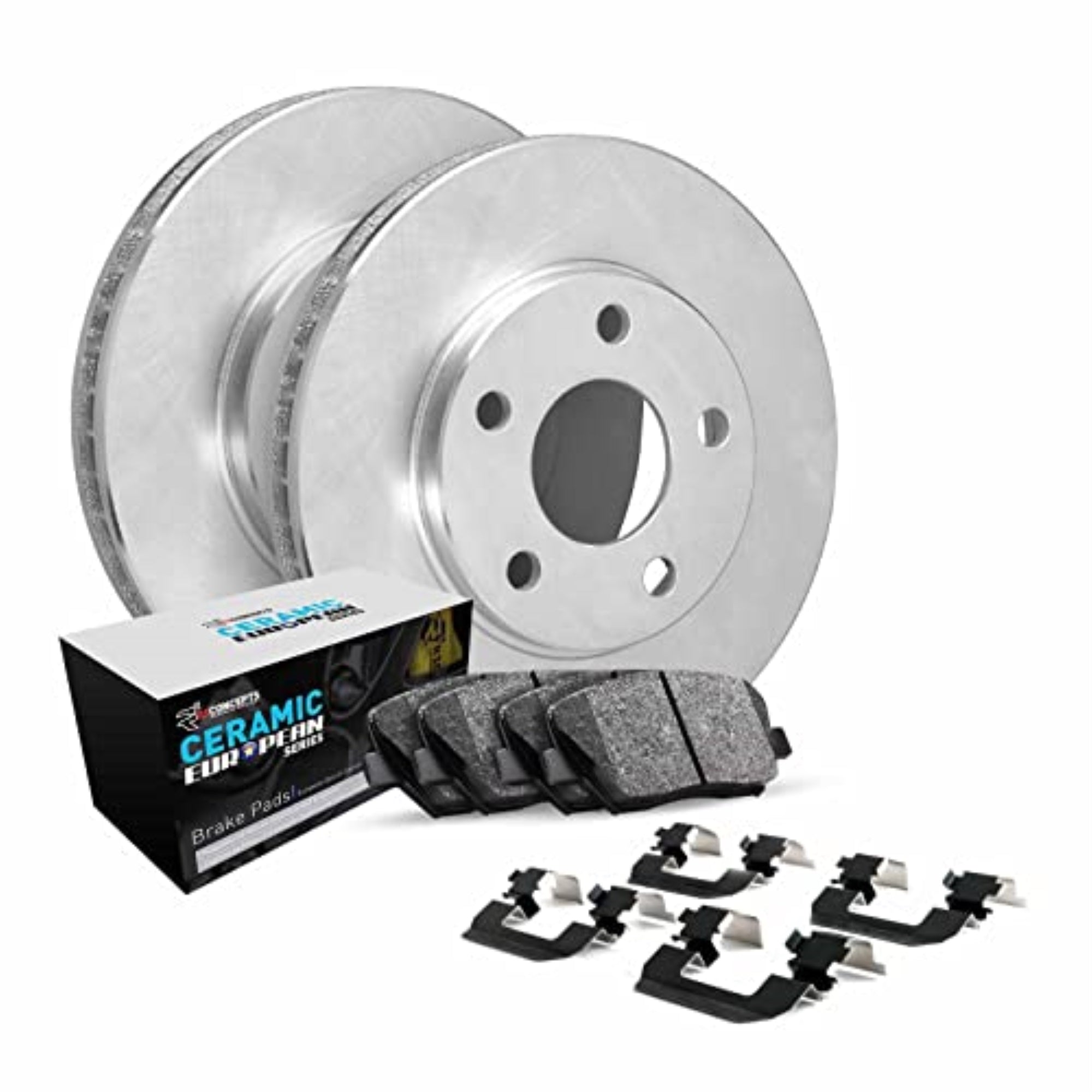 R1 Concepts Disc Brake Rotor Set with Euro Ceramic Pads and Hardware WFTH1-74226