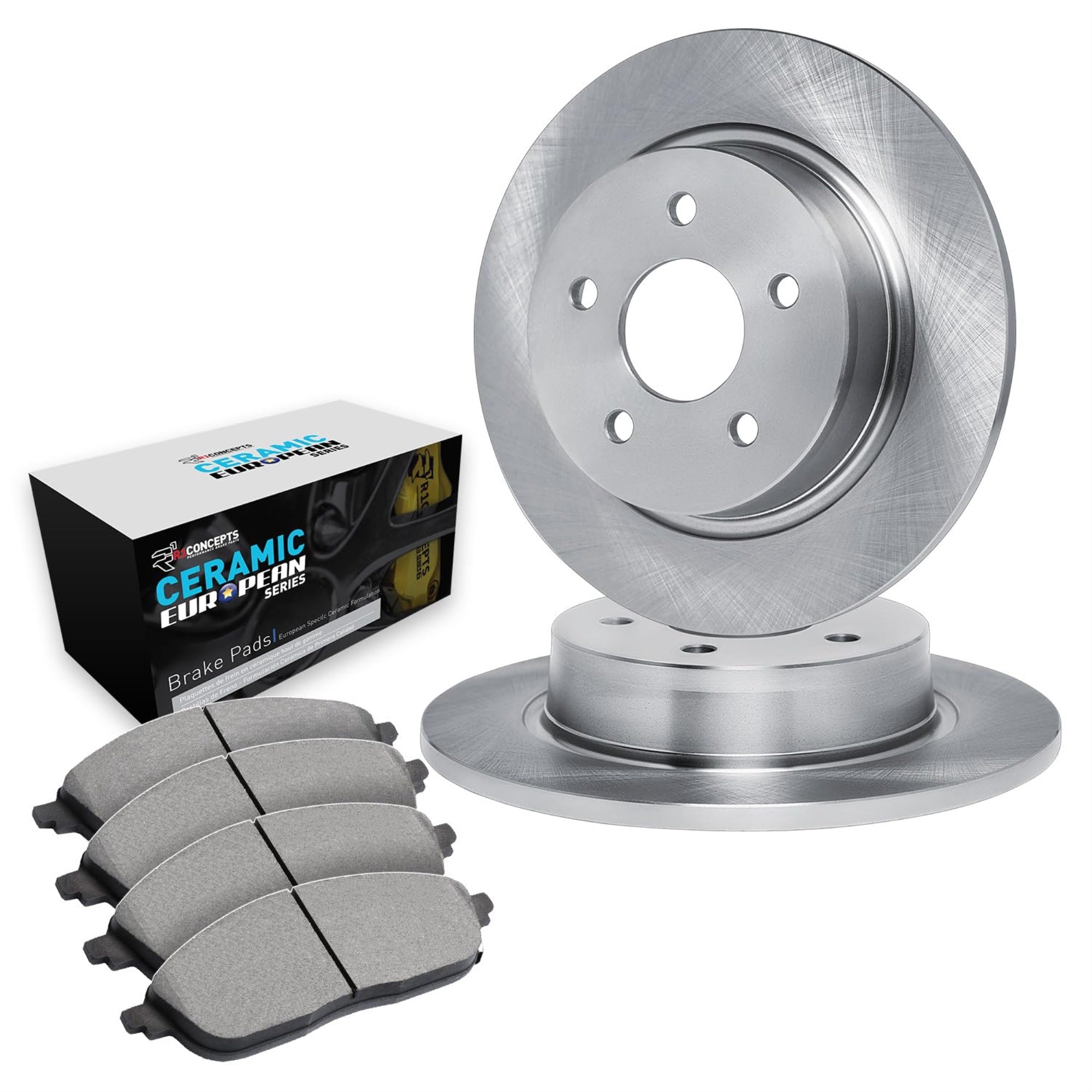 R1 Concepts Disc Brake Rotor Set with Euro Ceramic Pads WFTN1-63015