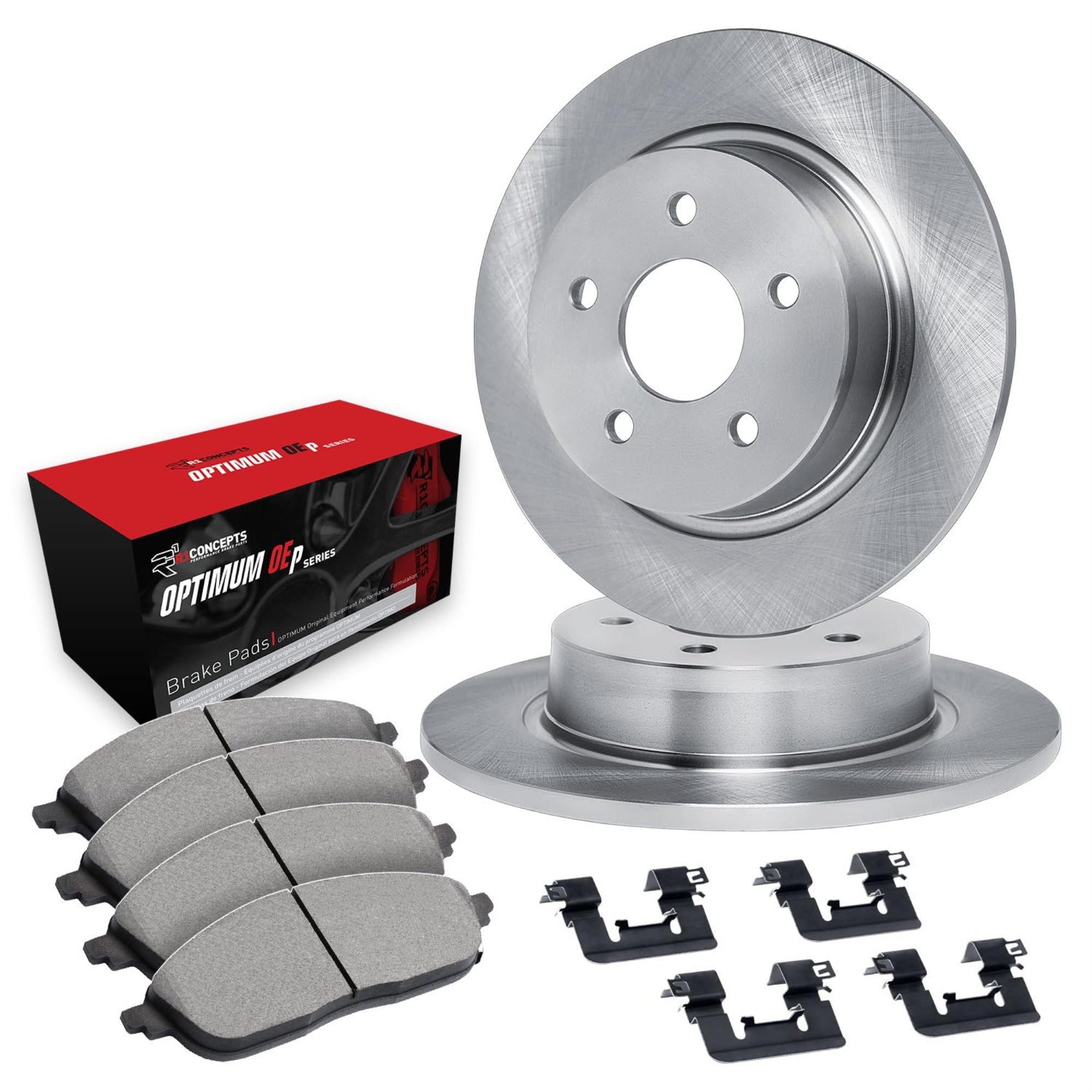 R1 Concepts Disc Brake Rotor Set with Optimum Oe Pads and Hardware WFUH1-55024