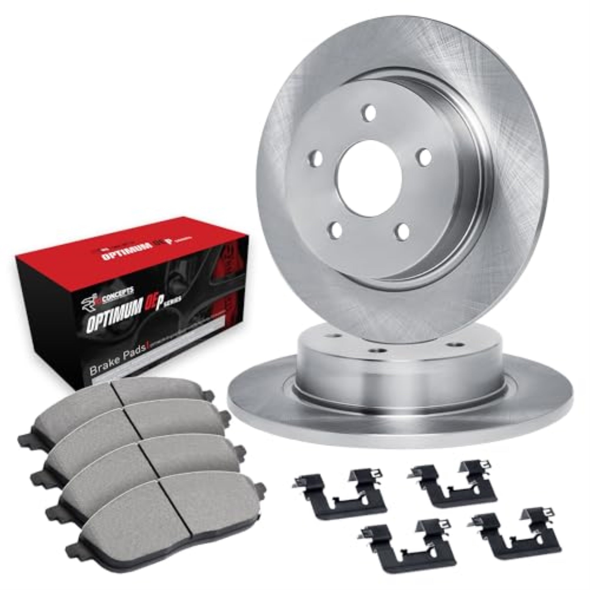 R1 Concepts Disc Brake Rotor Set with Optimum Oe Pads and Hardware WFUH1-72310