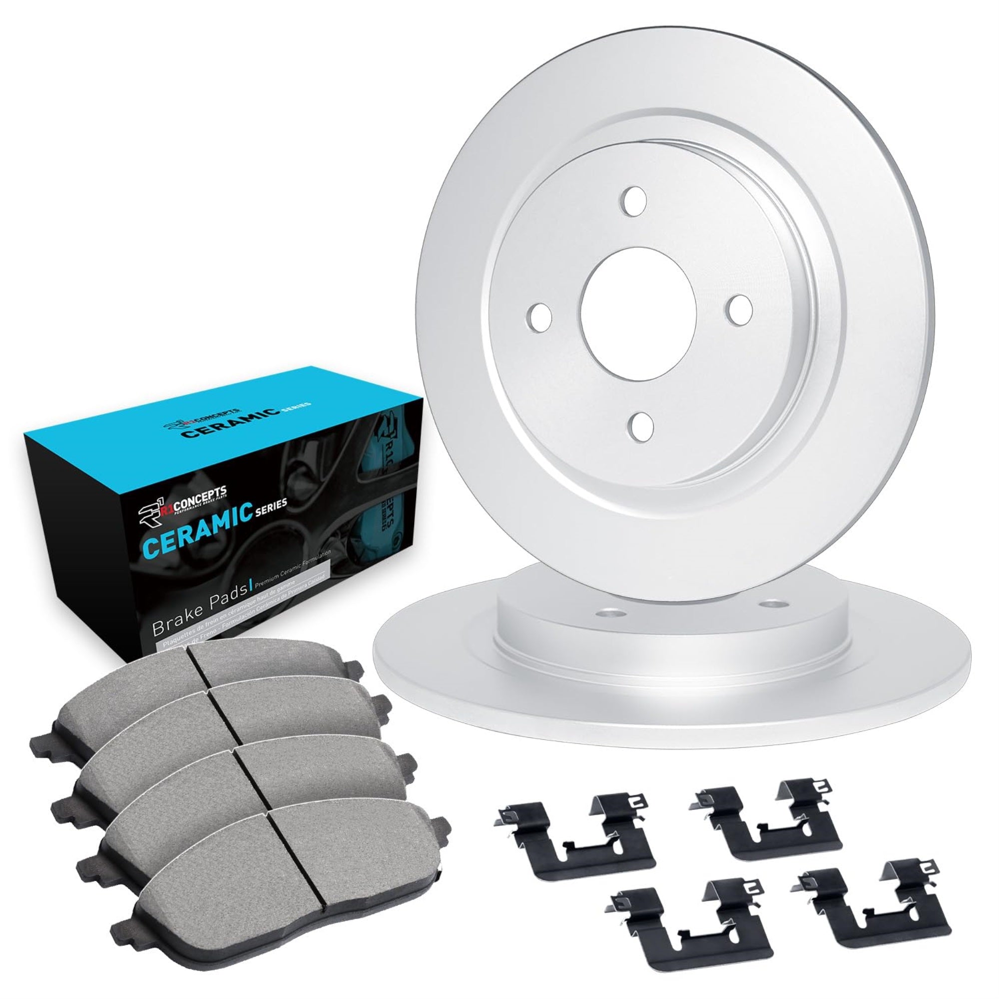 R1 Concepts Disc Brake Rotor Set with Ceramic Pads and Hardware WFWH1-03016