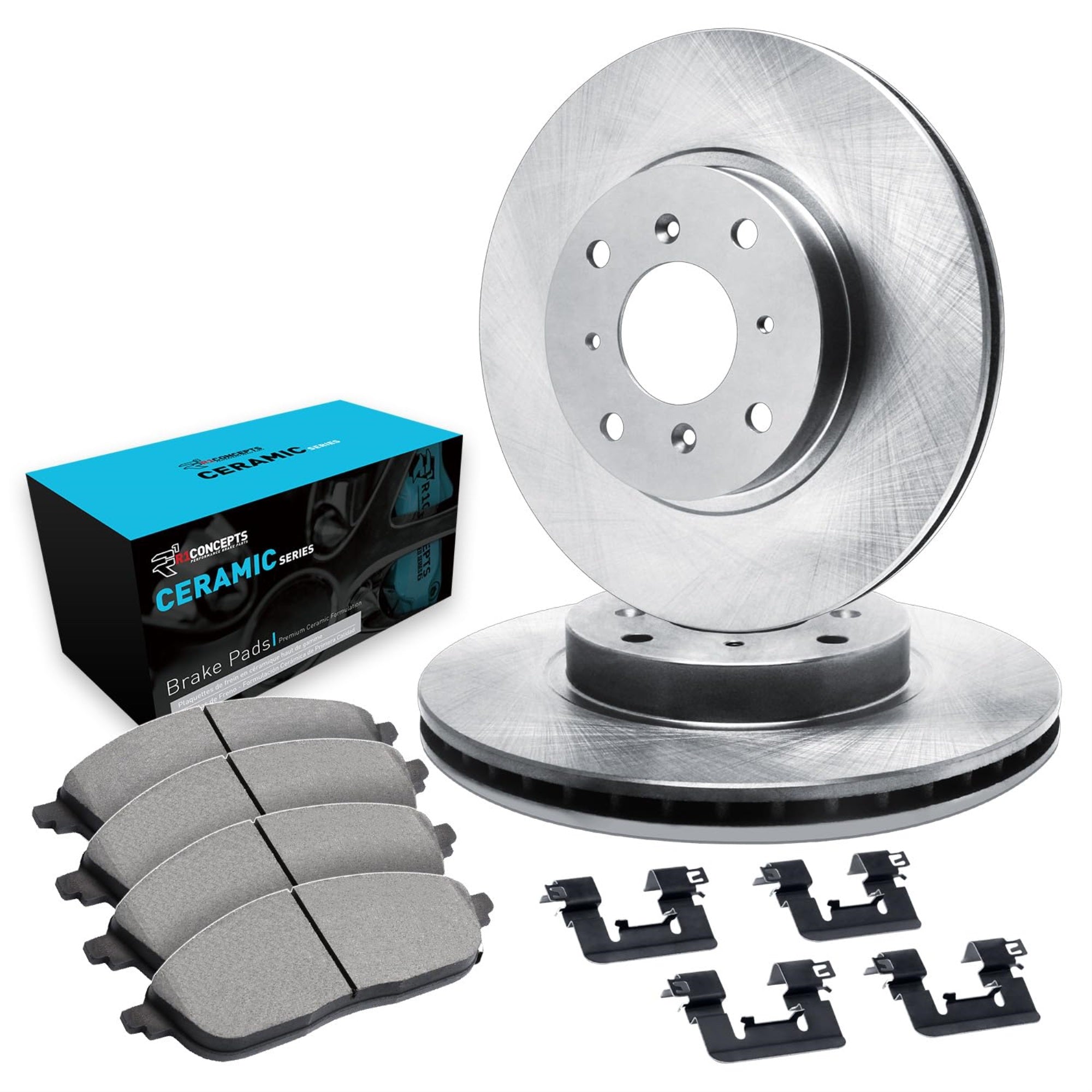 R1 Concepts Disc Brake Rotor Set with Ceramic Pads and Hardware WFWH1-59013