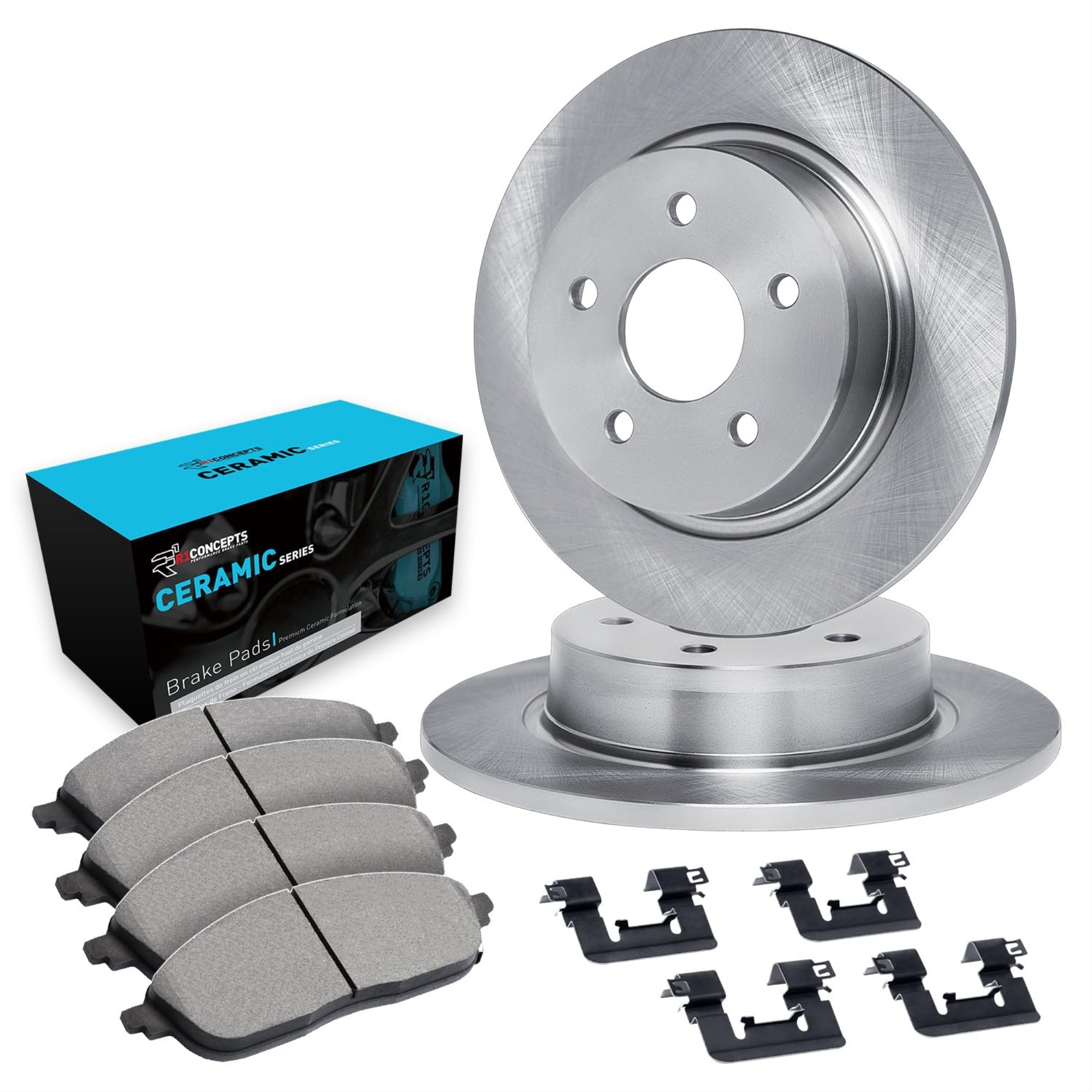 R1 Concepts Disc Brake Rotor Set with Ceramic Pads and Hardware WFWH1-76126