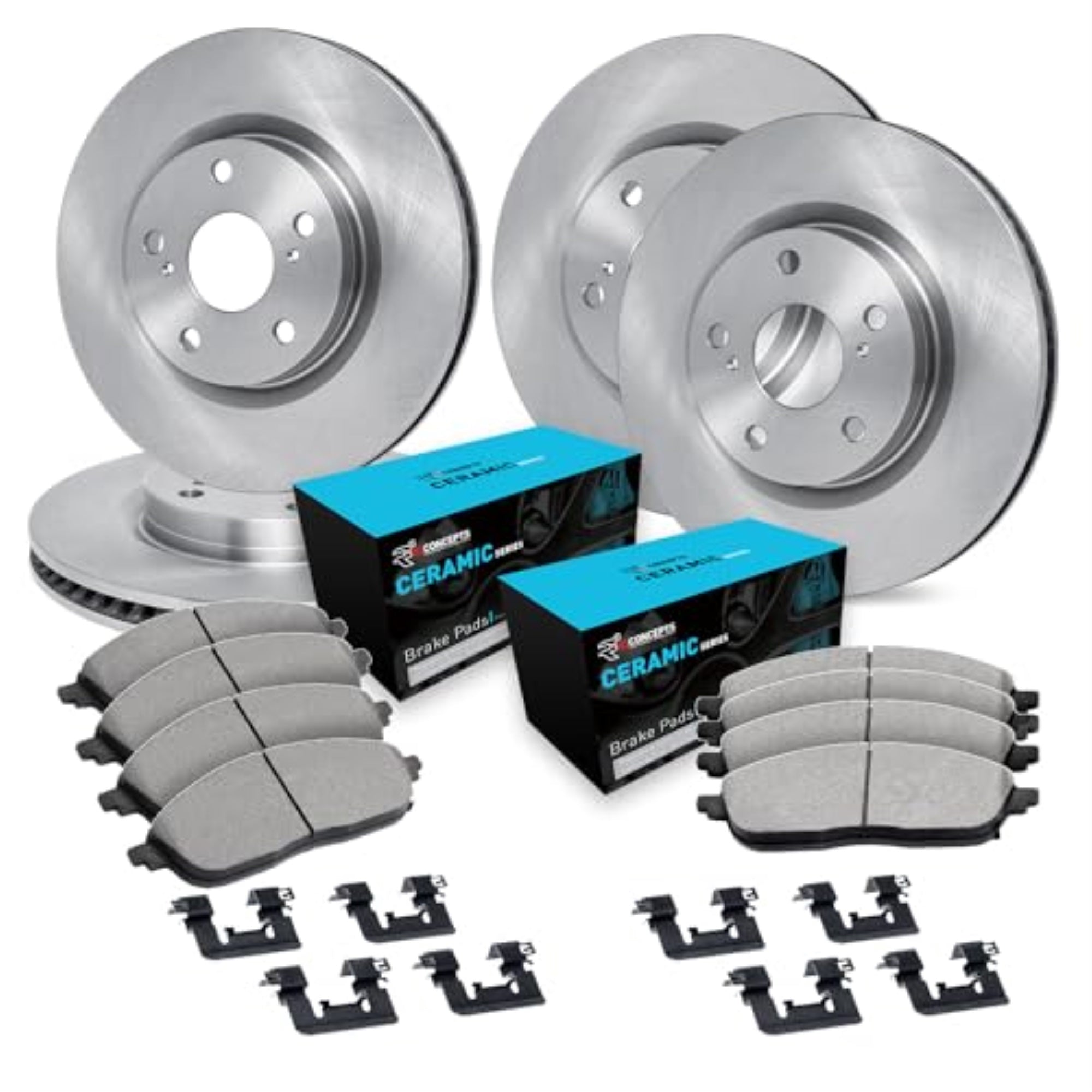 R1 Concepts Disc Brake Rotor Set with Ceramic Pads and Hardware WFWH2-46039