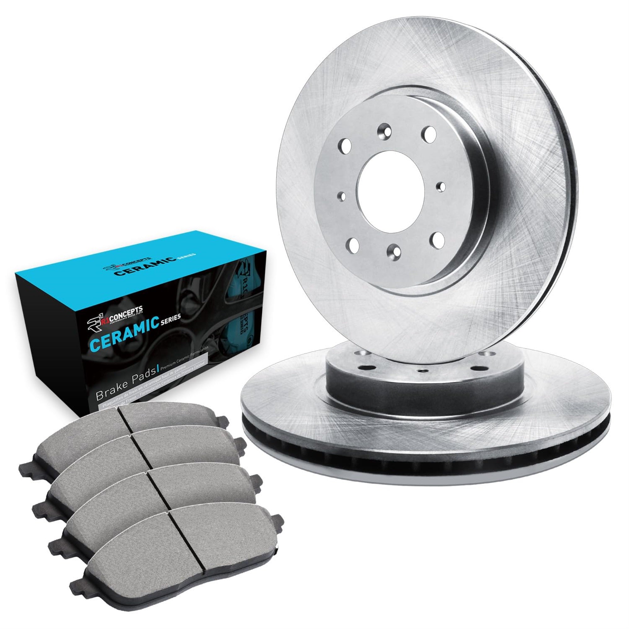 R1 Concepts Disc Brake Rotor Set with Ceramic Pads WFWN1-76176
