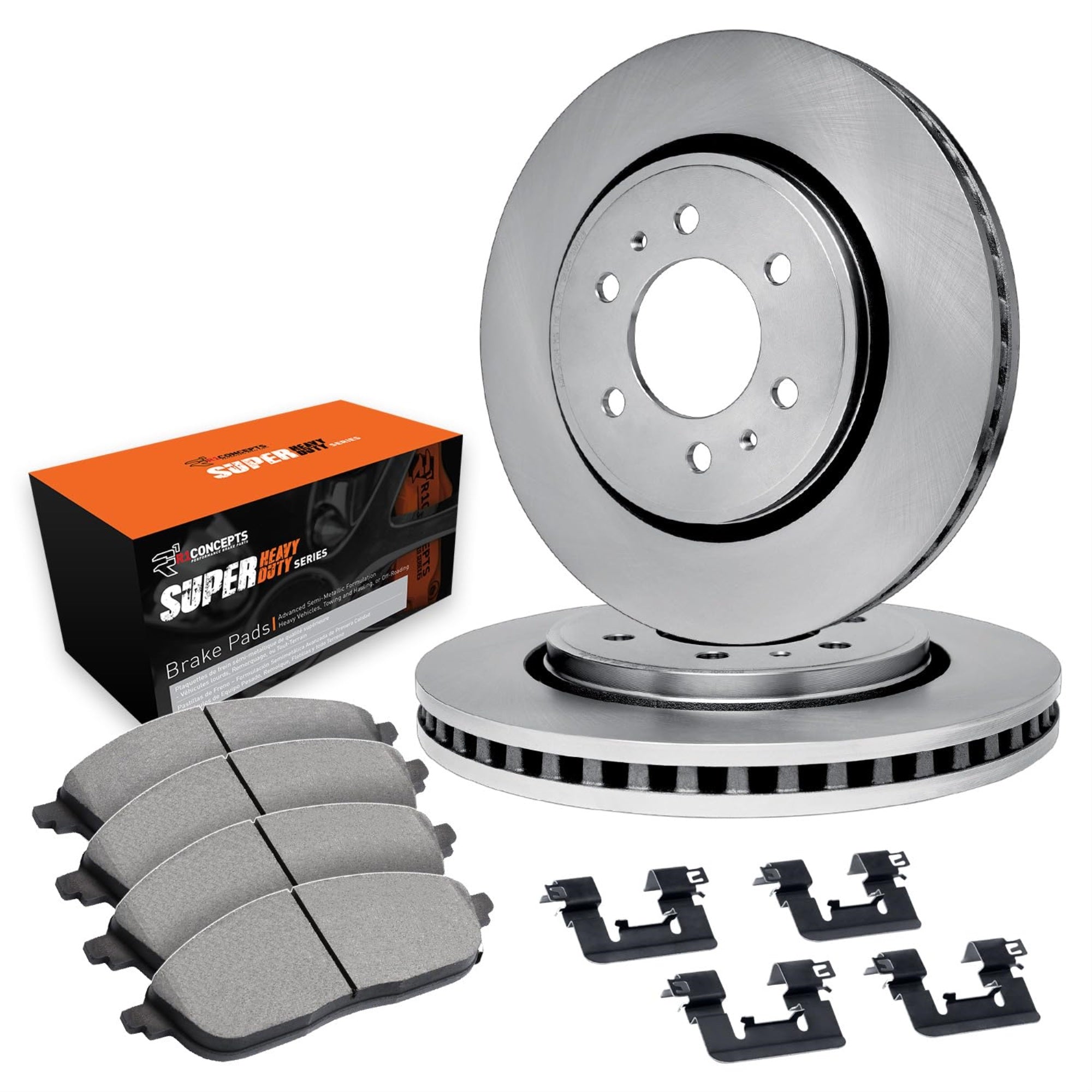 R1 Concepts Disc Brake Rotor Set With Super Duty Pads And Hardware Wfxh1-76002