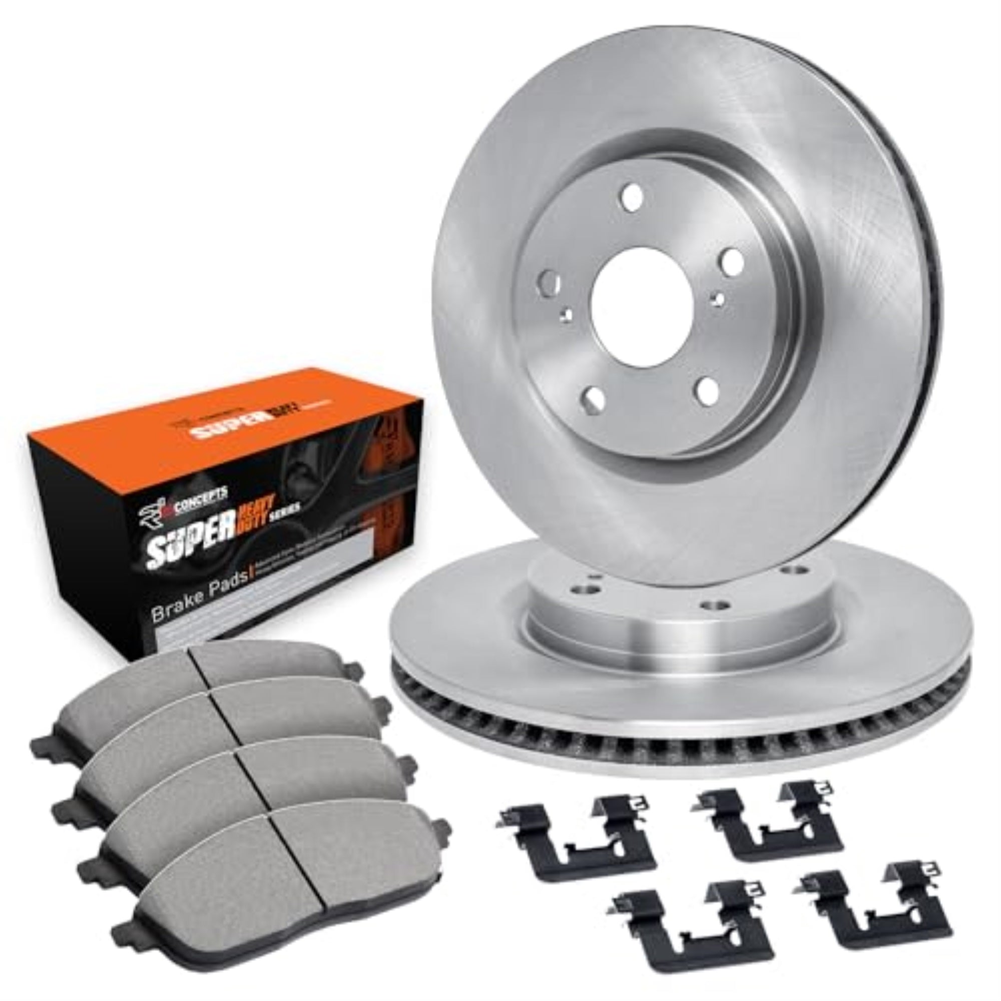 R1 Concepts Disc Brake Rotor Set with Super Duty Pads and Hardware WFXH1-99367