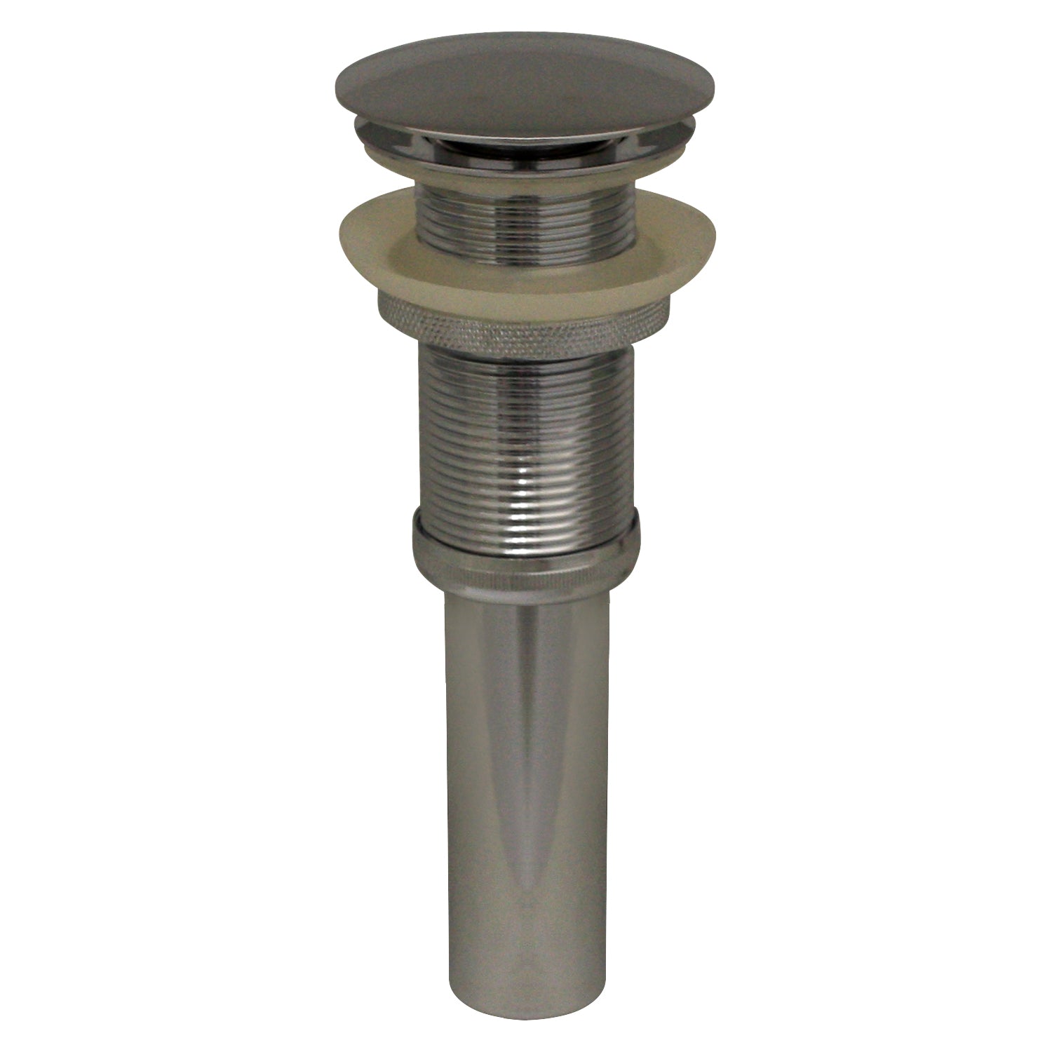 Decorative Pop-up Mushroom Drain with No Overflow - Polished Chrome