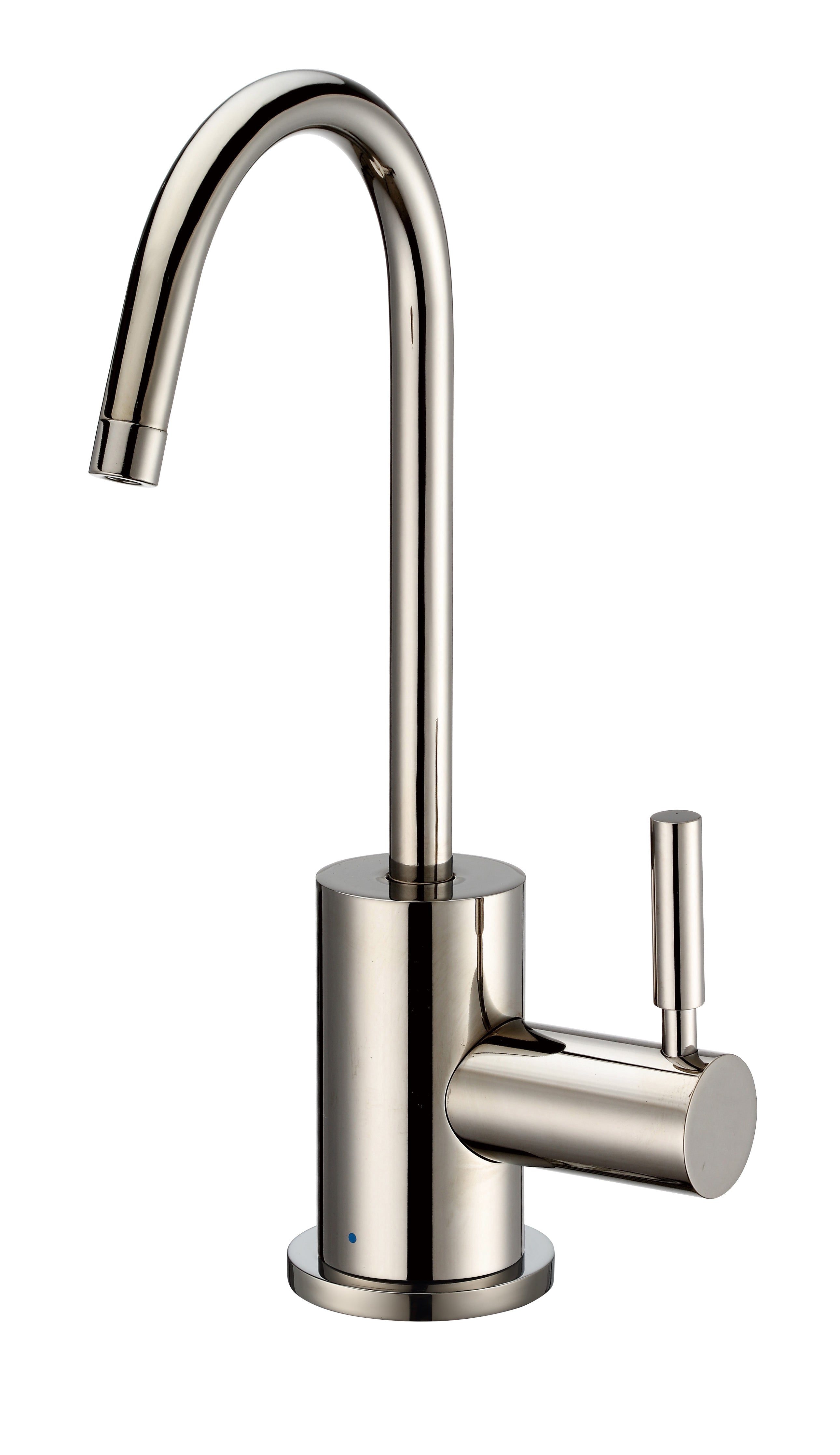 Point of Use Cold Water Drinking Faucet with Gooseneck Swivel Spout  - Polished Nickel
