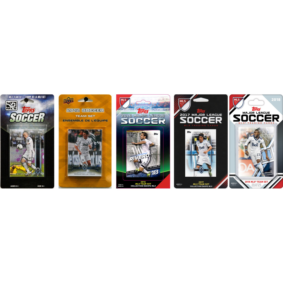 Mls Vancouver Whitecaps 5 Different Licensed Trading Card Team Sets