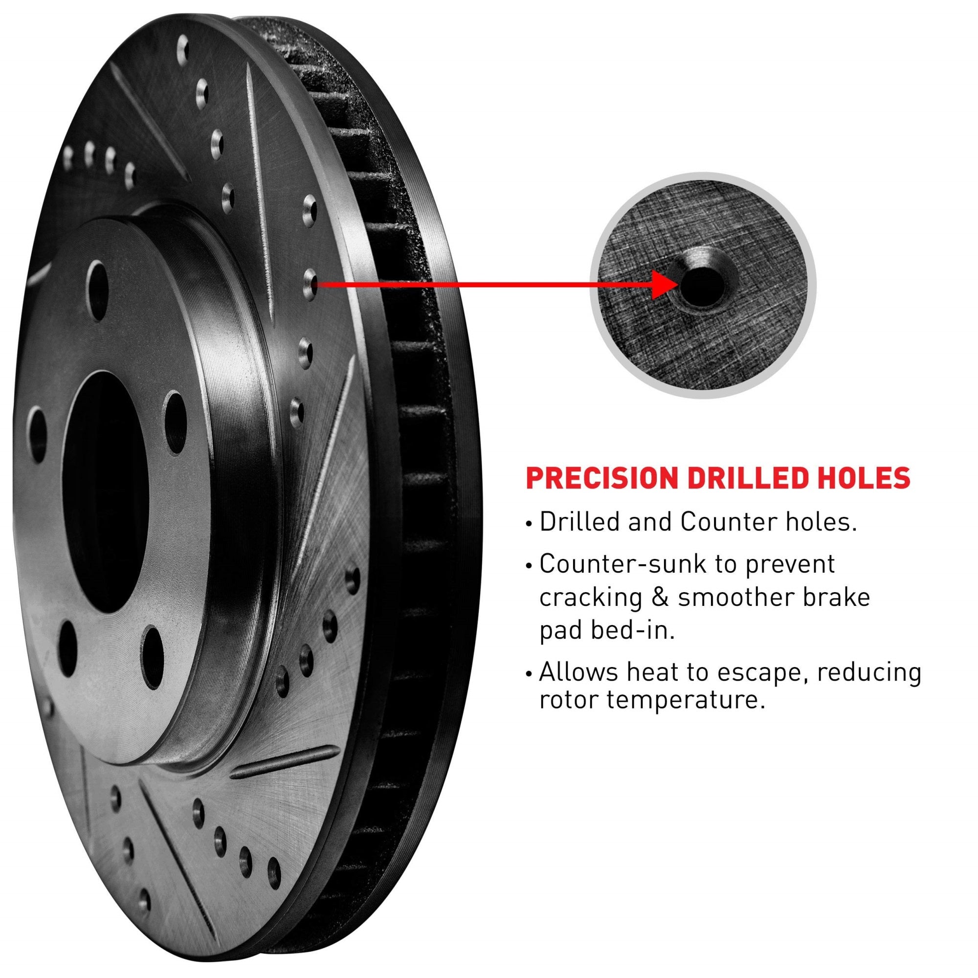 R1 Concepts Drilled And Slotted Black Disc Brake Rotor Set Whpn1-72054