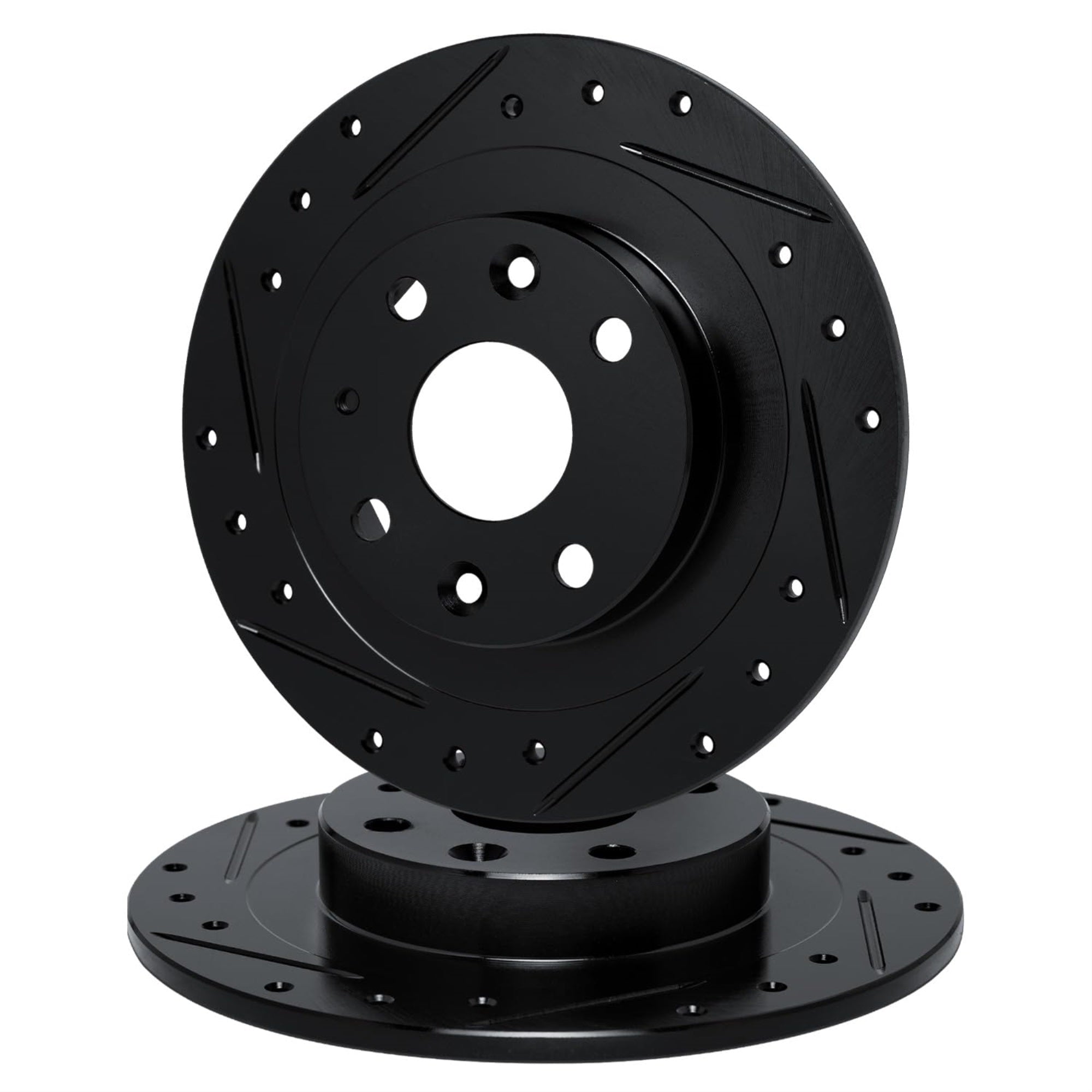 R1 Concepts Drilled and Slotted Black Disc Brake Rotor Set WHPN1-92011