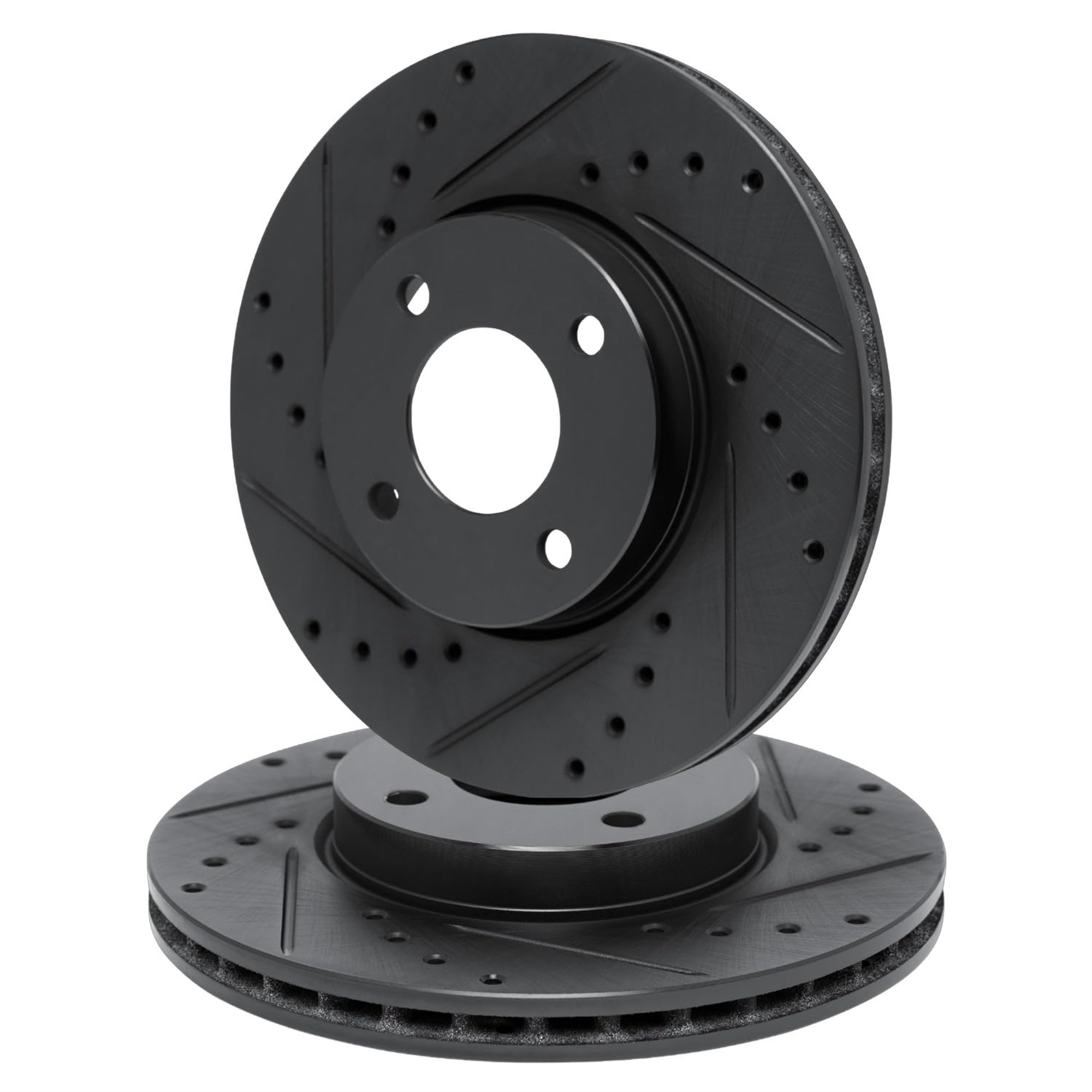 R1 Concepts Drilled and Slotted Black Disc Brake Rotor Set WHPN1-92017