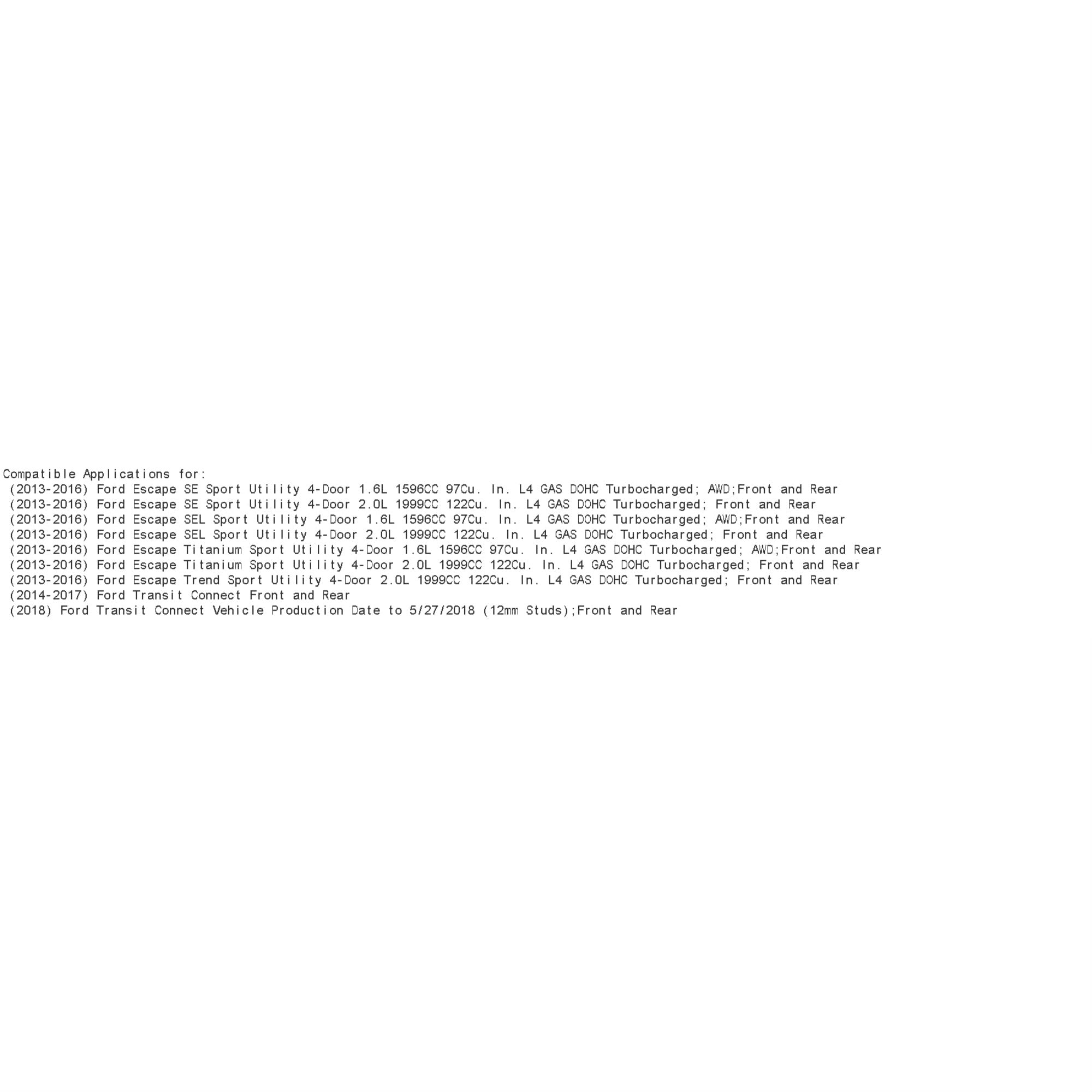 R1 Concepts Drilled And Slotted Black Disc Brake Rotor Set Whpn2-54095