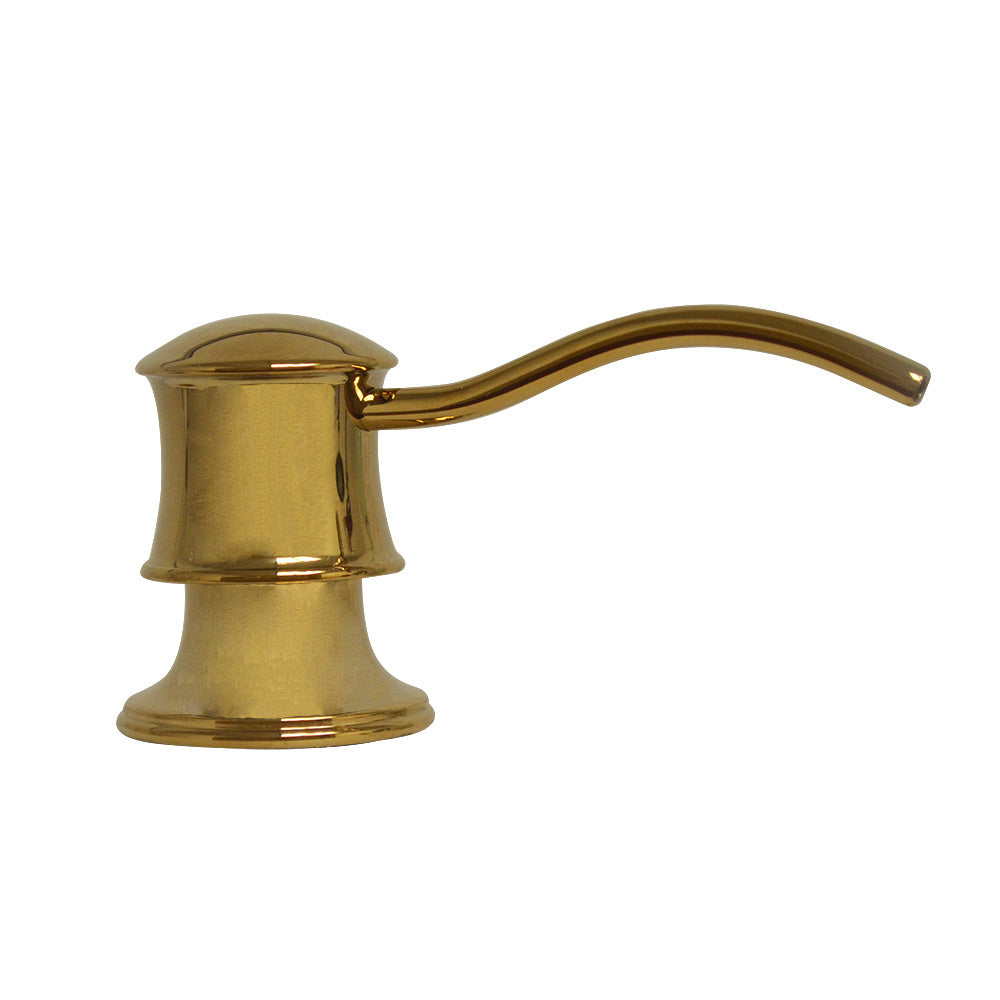 Solid Brass Soap/Lotion Dispenser - Polished Brass
