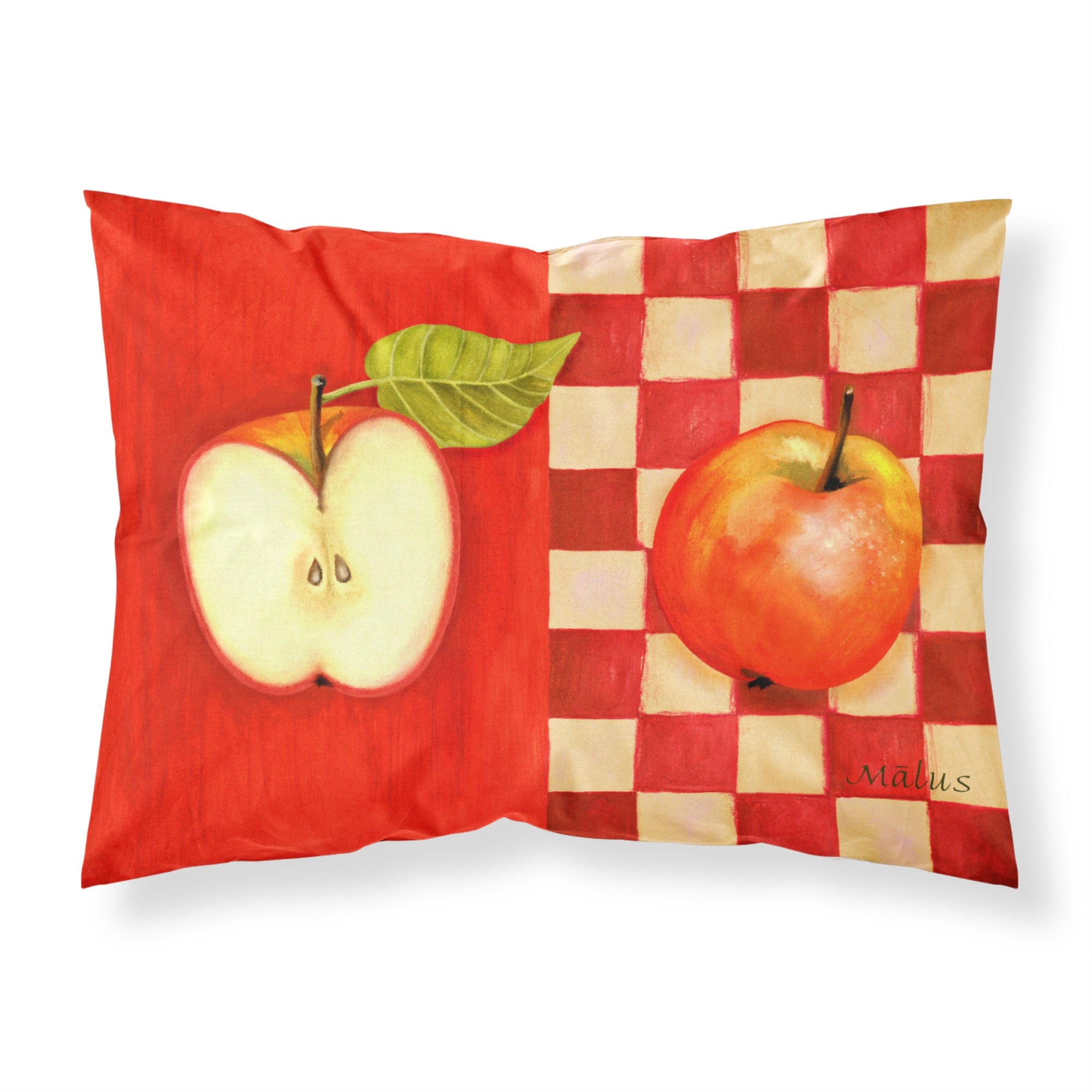 Caroline'S Treasures Apple By Ute Nuhn Printed, Polyester Envelope Closure Pillowcase, Standard, Multicolor