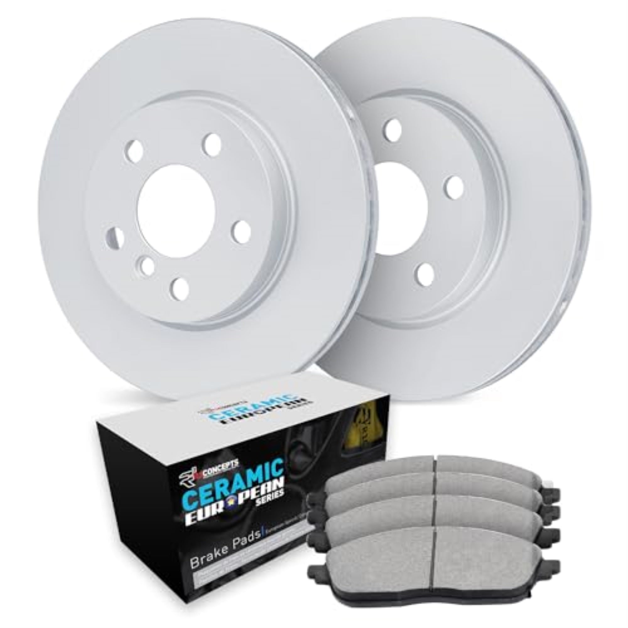 R1 Concepts Geomet Disc Brake Rotor Set With Euro Ceramic Pads Wjtn1-20004
