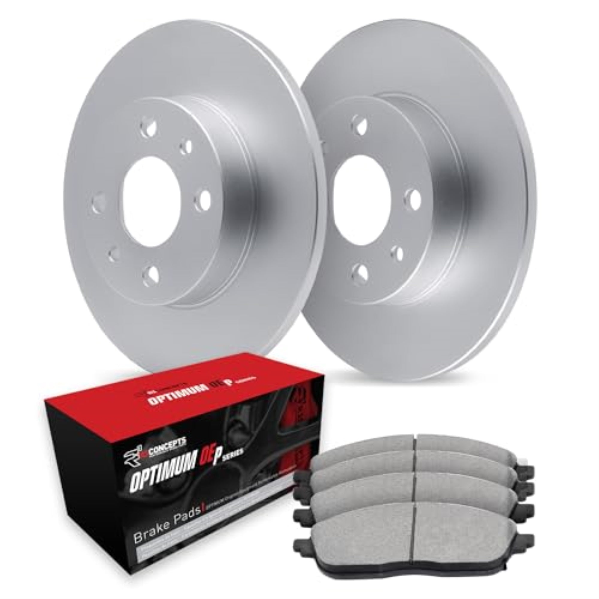 R1 Concepts GEOMET Disc Brake Rotor Set with Optimum Oe Pads WJUN1-02001