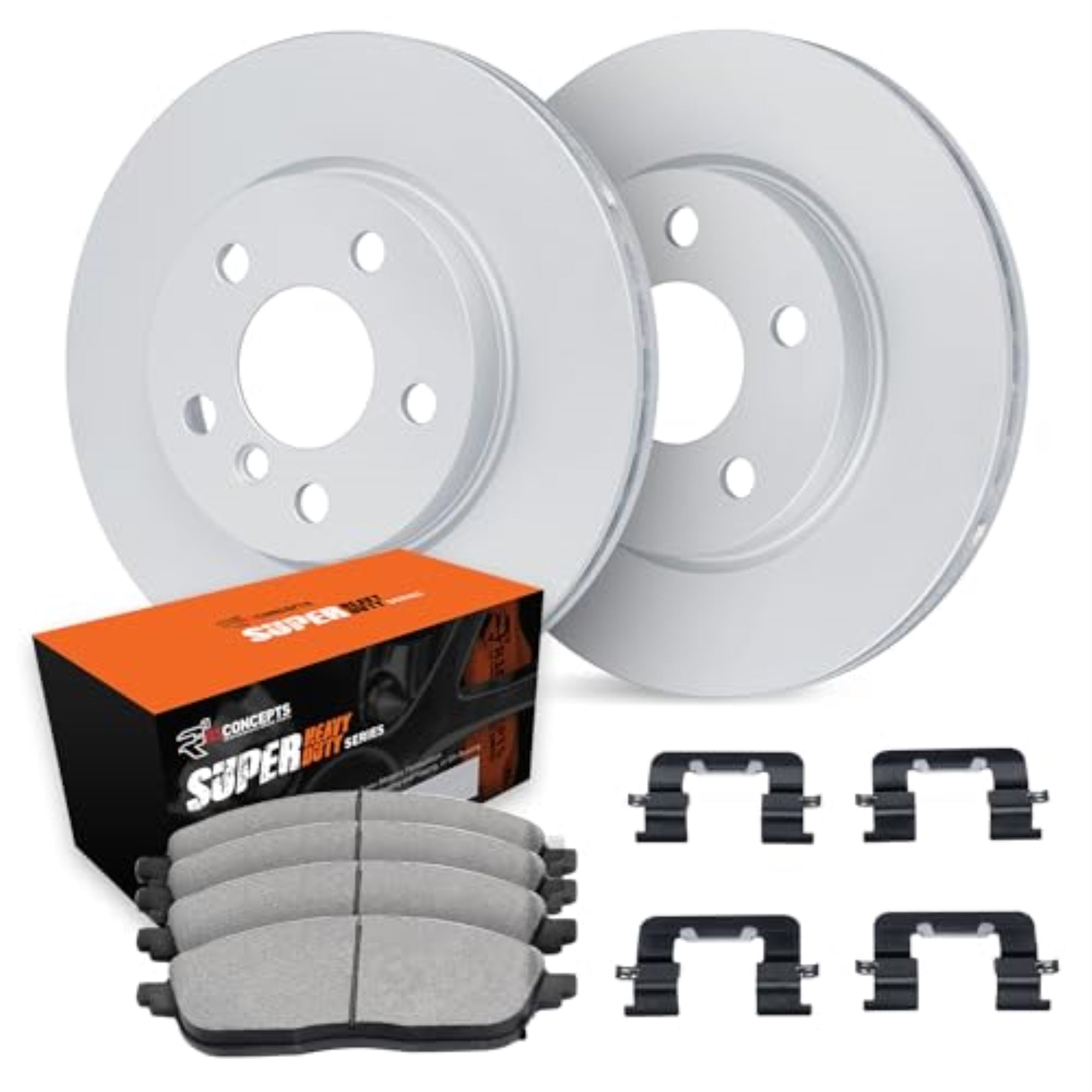 R1 Concepts GEOMET Disc Brake Rotor Set with Super Duty Pads and Hardware WJXH1-99061