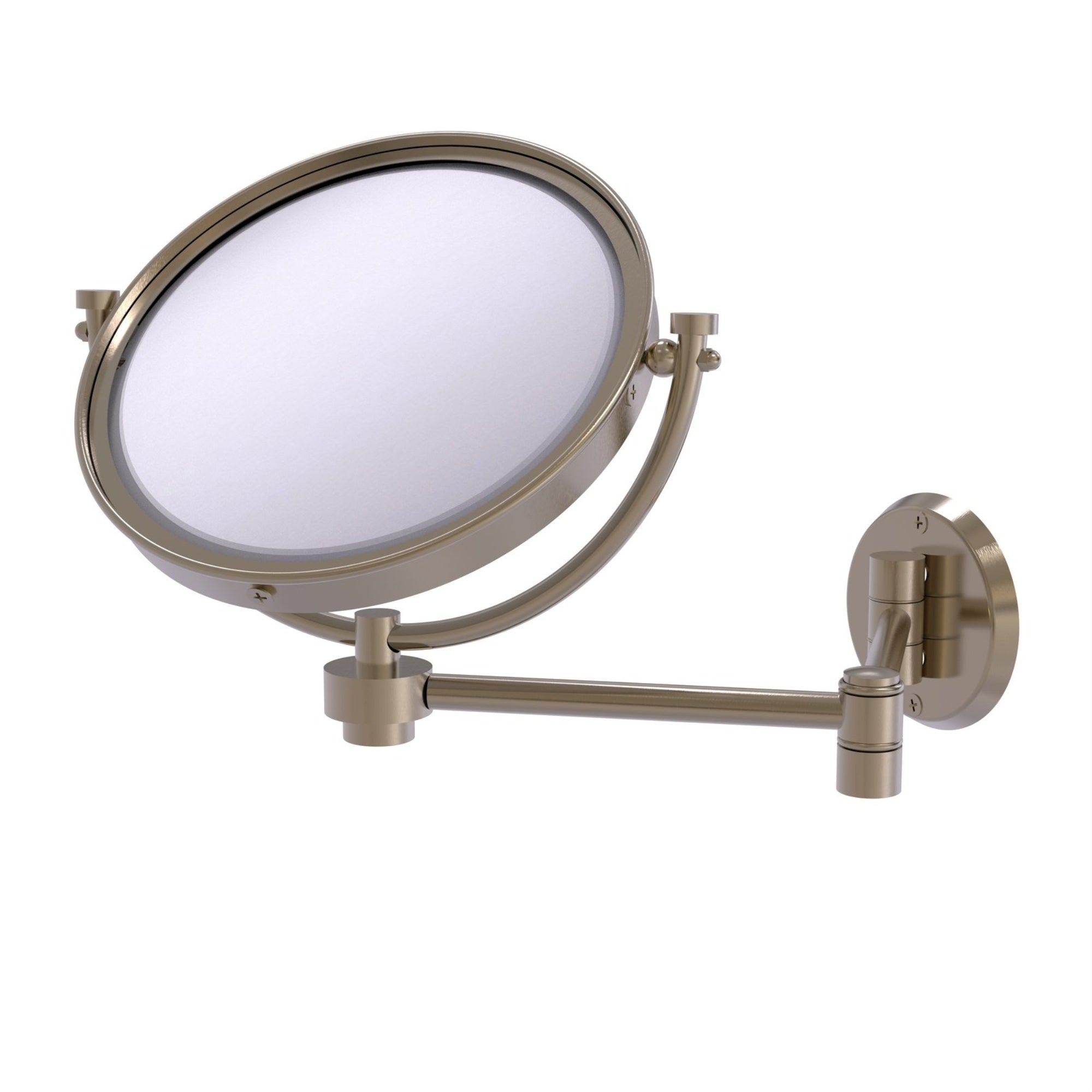 8 Inch Wall Mounted Extending Make-Up Mirror 5X Magnification - Wm-6/5X-Pew