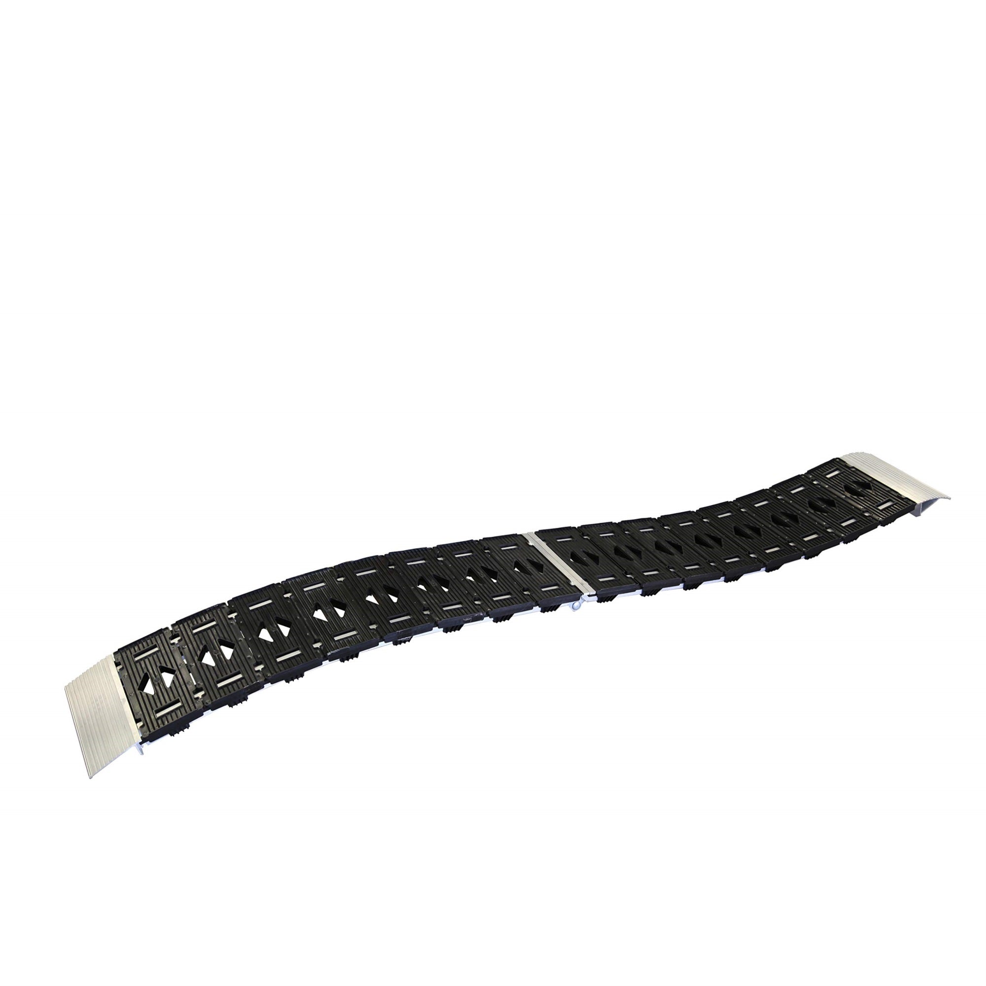 Cargosmart 3086, Hybrid S-Curve Centerfold Ramp, For Use Easily And Safely Loading & Unloading Lawn Equipment, Motorcycles, Atvs, 750 Lb Per Ramp Capacity, Black, 1-Pack