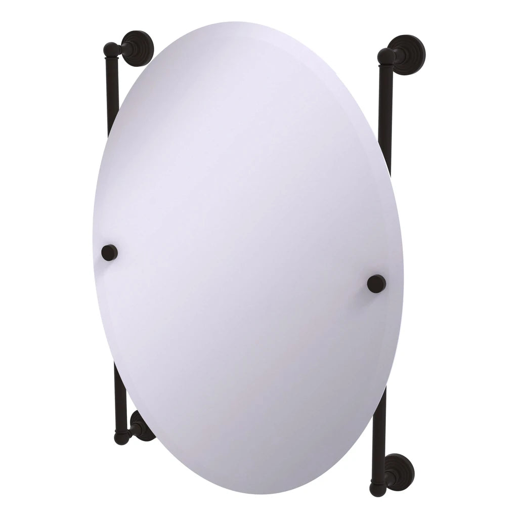 Waverly Place Collection Oval Frameless Rail Mounted Mirror - WP-27-91-ORB