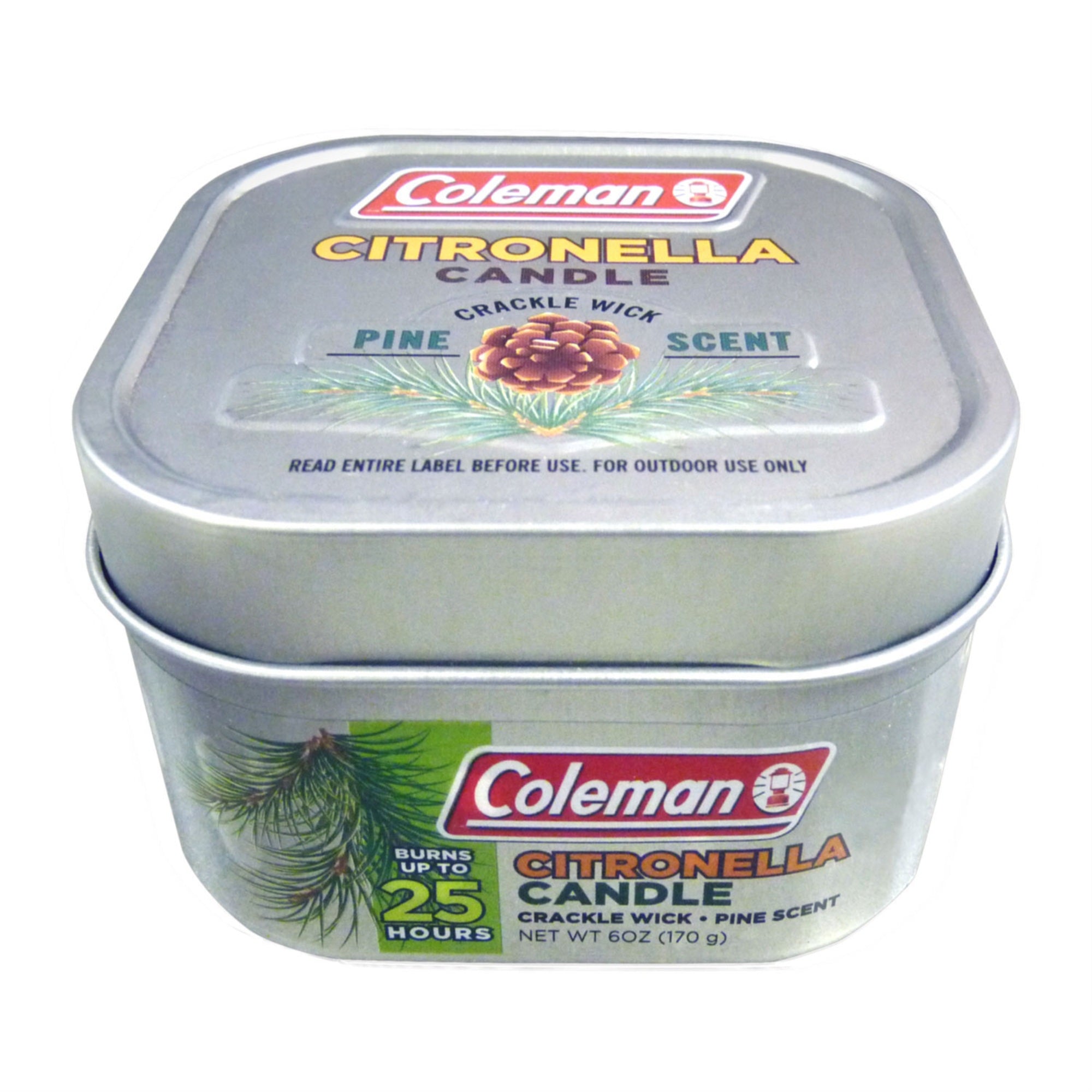 7714 - Wpc Citronella Tin Candle - Pine Scent