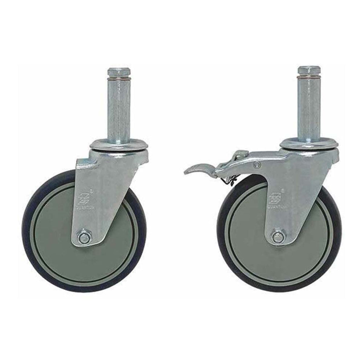 Casters, Set Of (4) 5 Swivel (2 With Brakes), Thermoplastic Resin