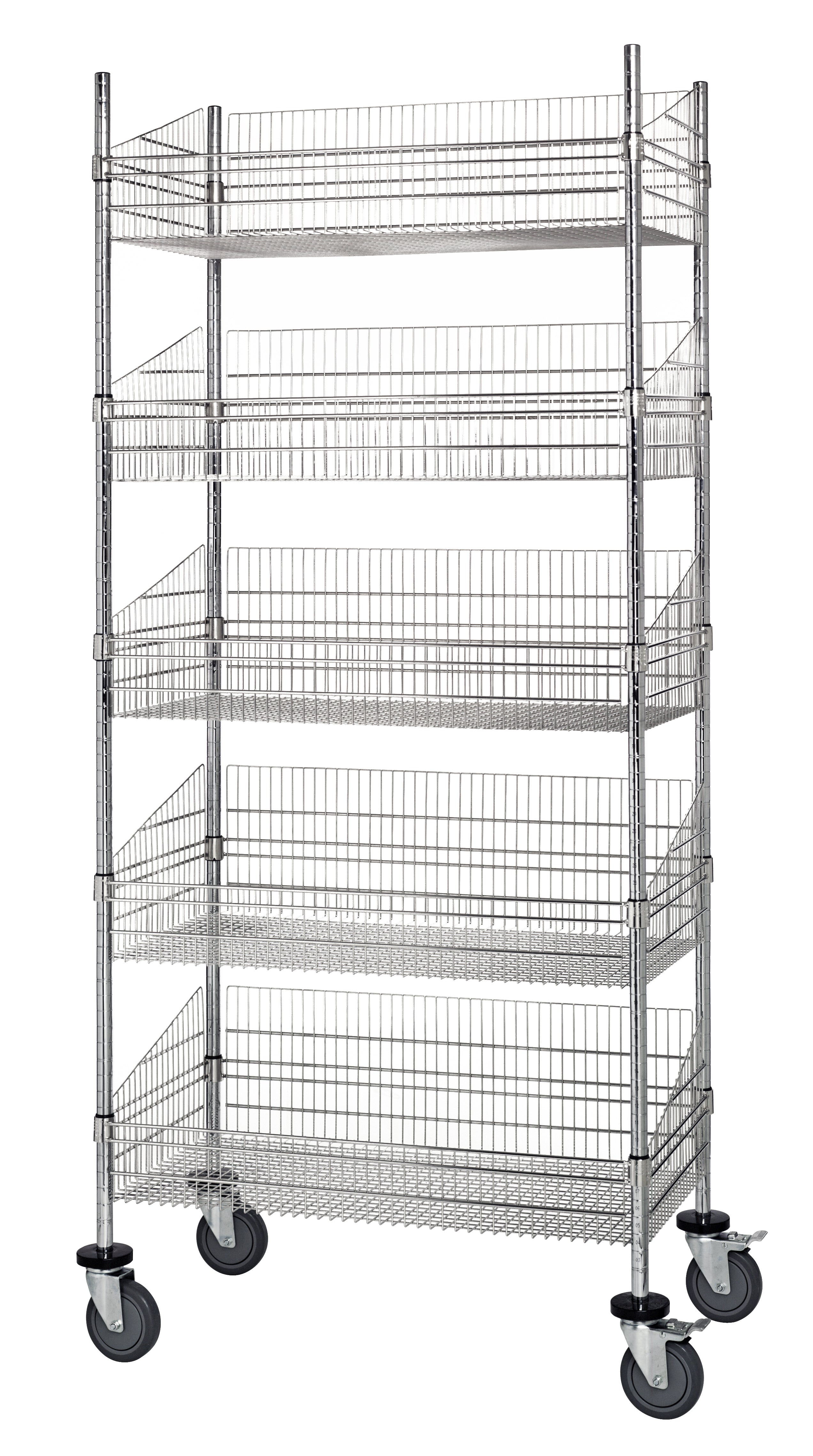 Post Basket Unit, 48"W x 24"D x 63"H, includes: (4) 36"W x 18"D post basket and (4) 63" posts, chrome plated finish, NSF