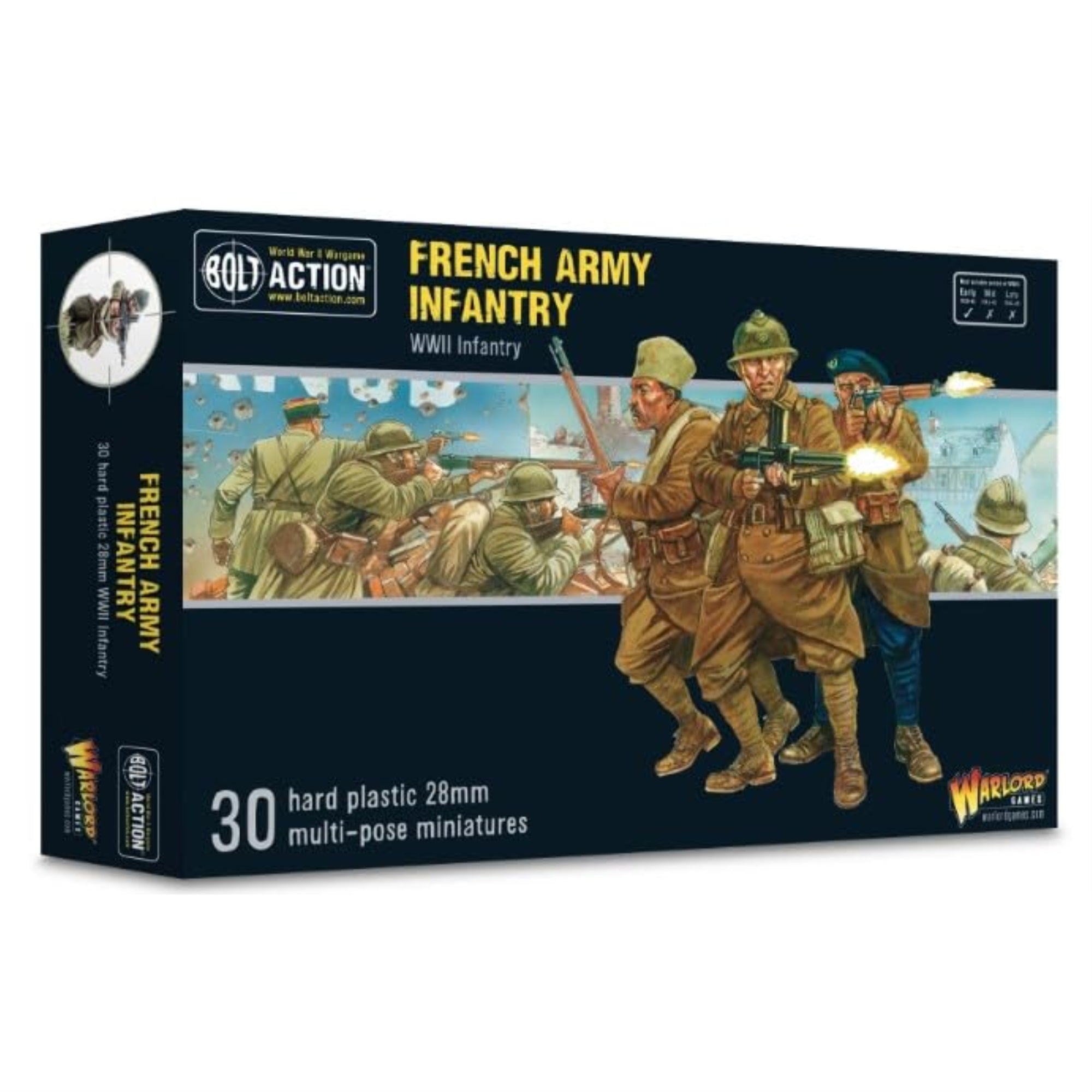 Warlord Games French Army Infantry - 28Mm Scale Plastic Miniatures For Bolt Action Highly Detailed World War 2 Miniatures For Table-Top Wargaming