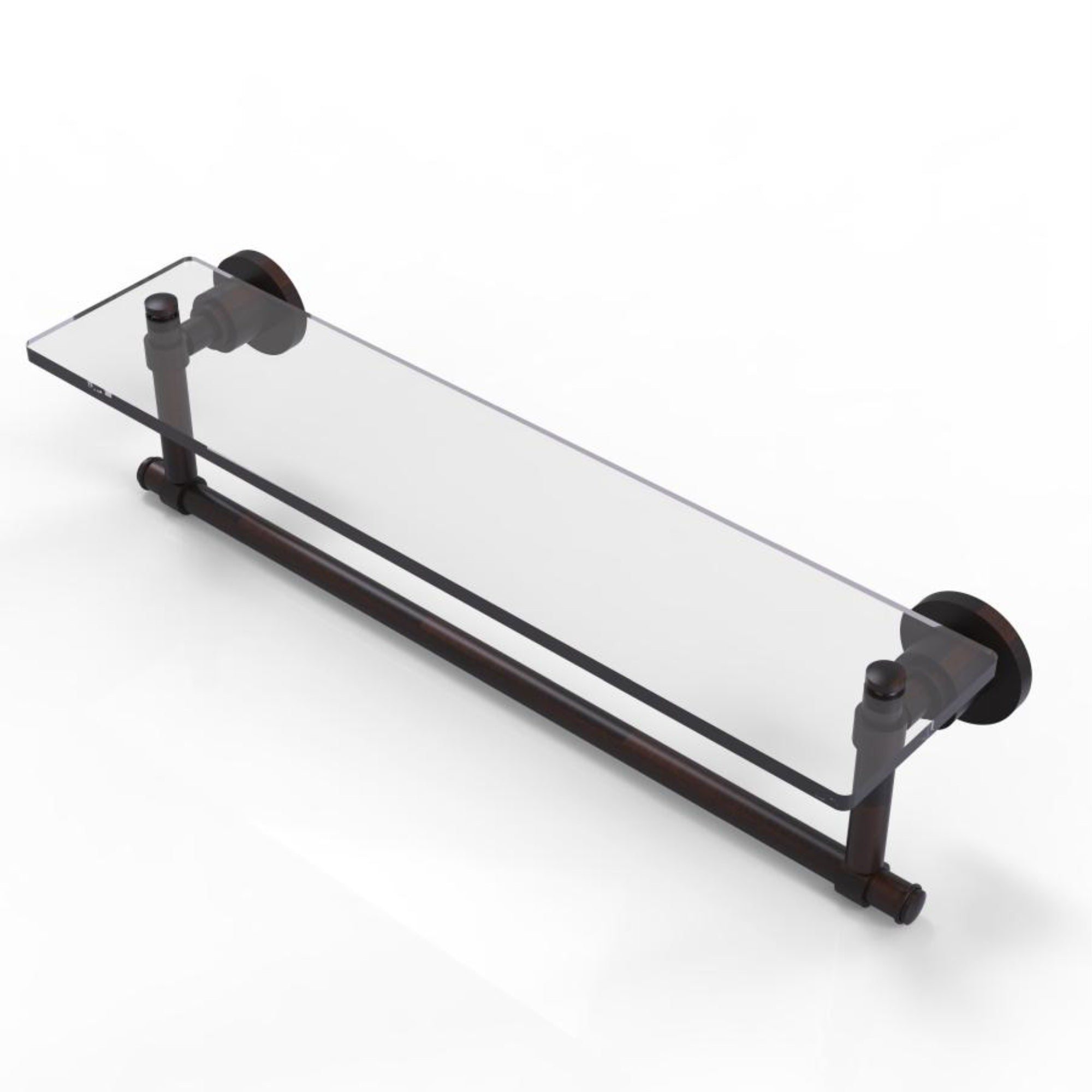 Washington Square Collection 22 Inch  Glass Vanity Shelf  With Integrated Towel Bar - Ws-1Tb/22-Vb