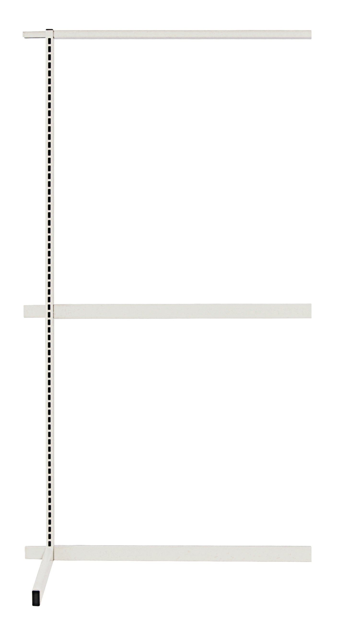 Partition Wall Frame, Add-On, single sided, includes: (3) tie bar and top caps, (1) common upright, white finish
