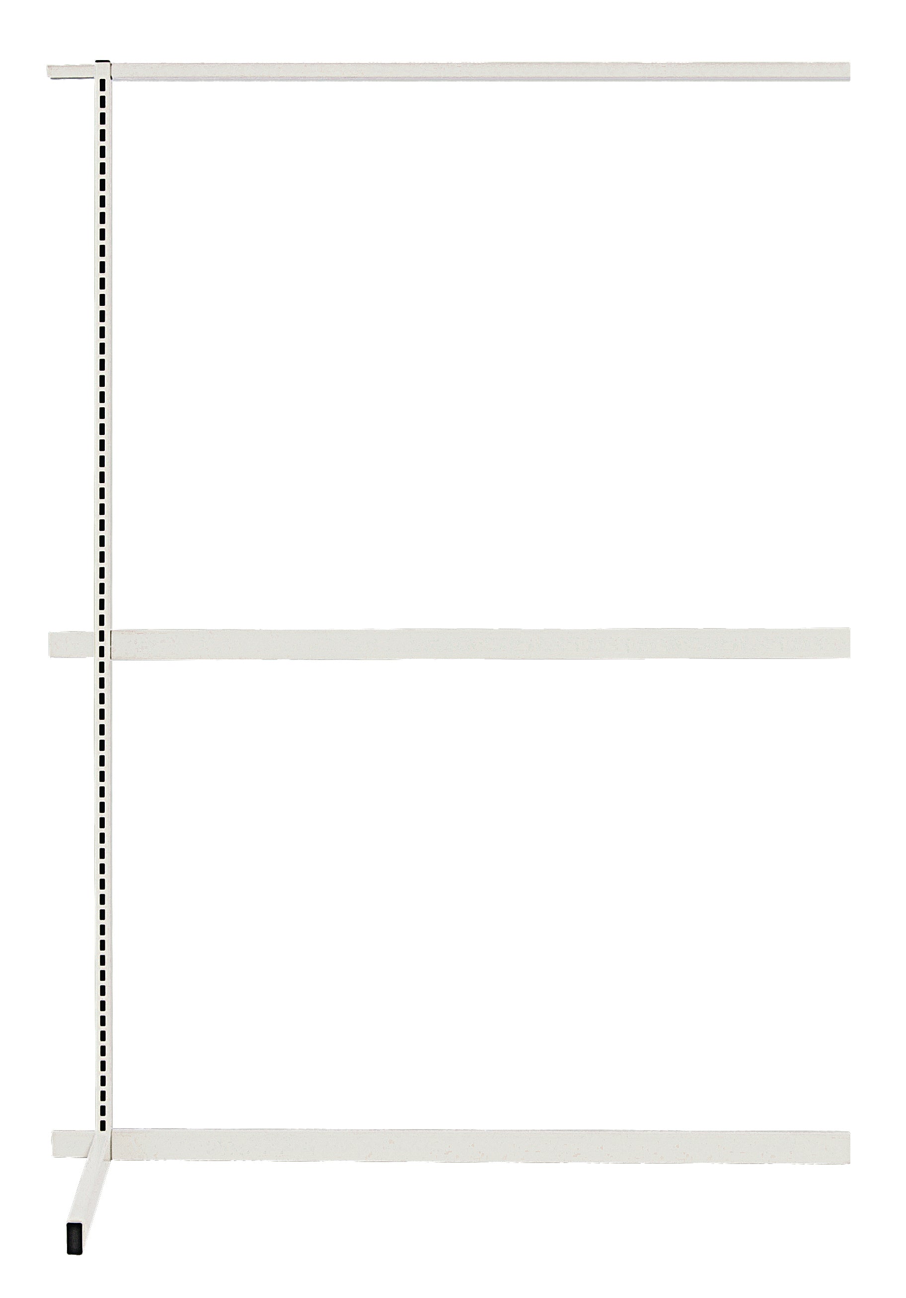 Partition Wall Frame, Add-On, single sided, includes: (3) tie bar and top caps, (1) common upright, white finish