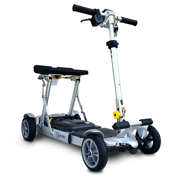 Evrider Gypsy Q2 Folding Travel Mobility Scooter Silver