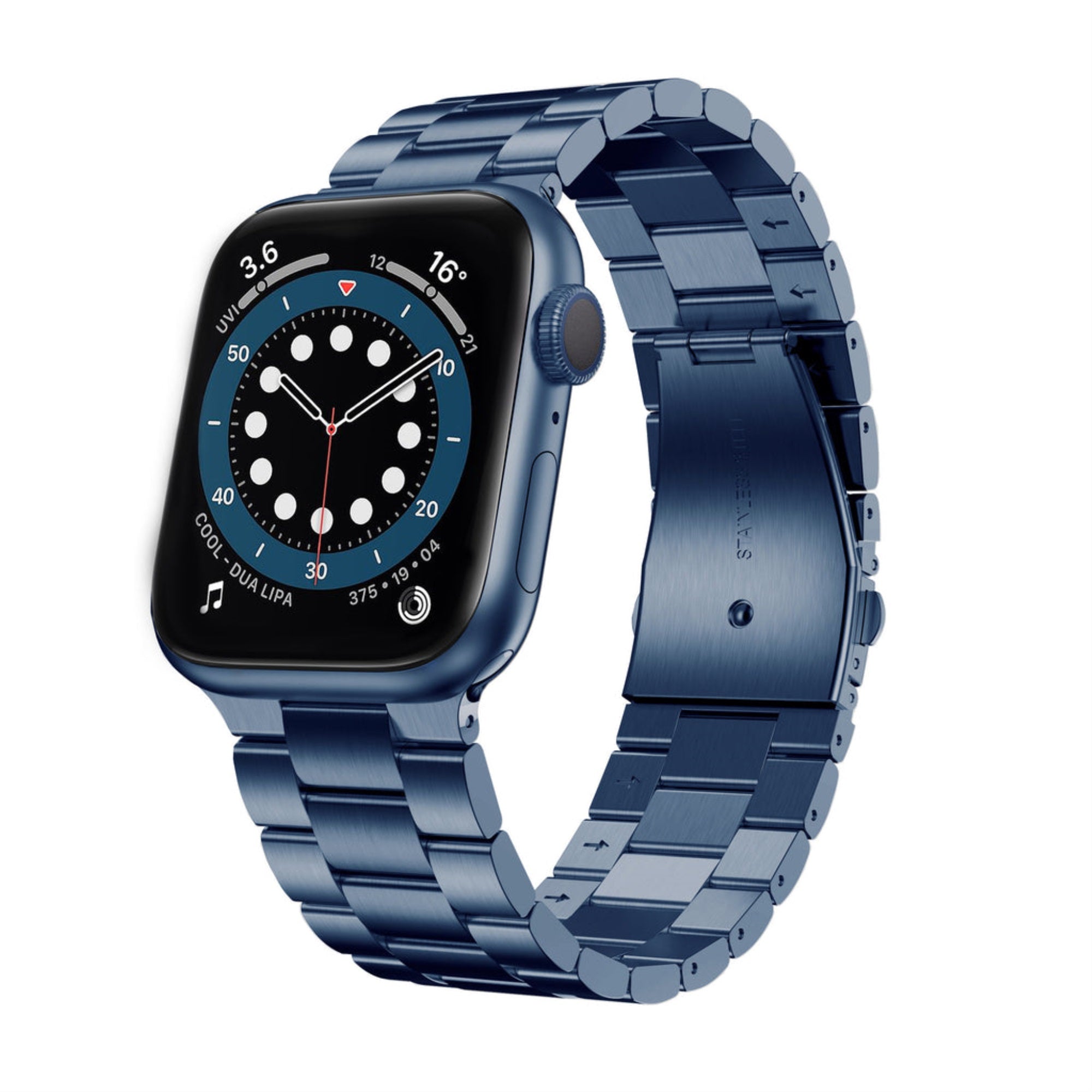 Classic Stainless Steel Metal Band for Apple Watch 38/40/41mm, Blue