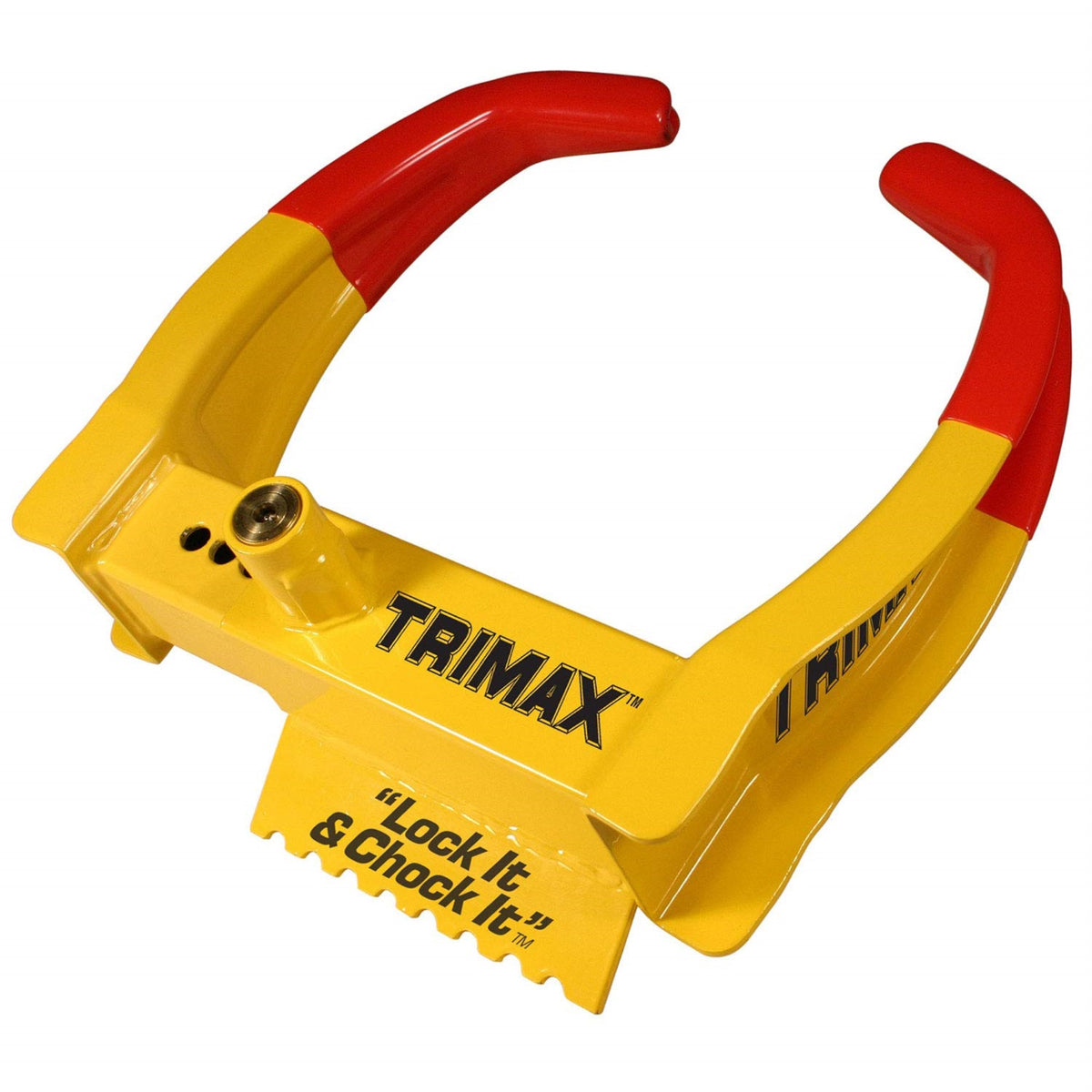 Trimax Tcl65 Wheel Chock Lock , Yellow/Red, 7.25In