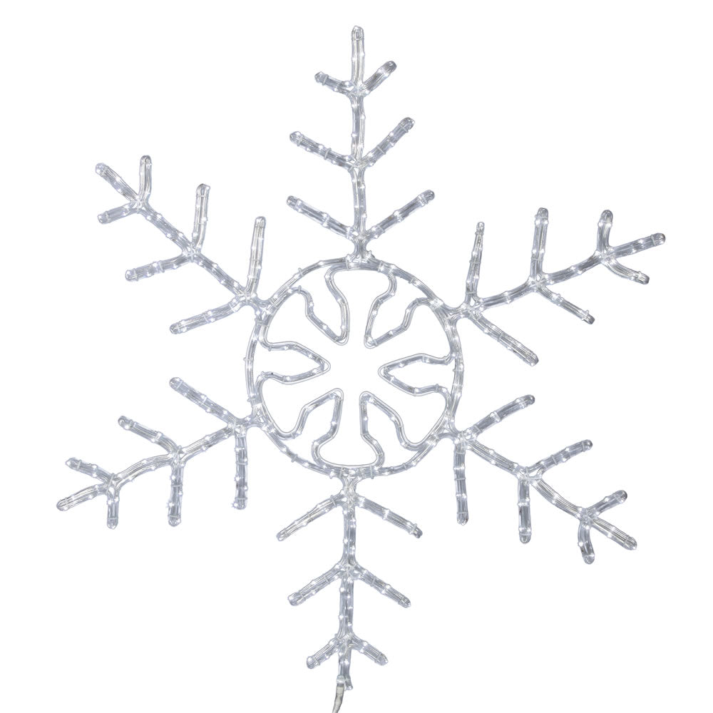 Vickerman 24″ LED 160Lt PureWht Forked Snowflake - X106224